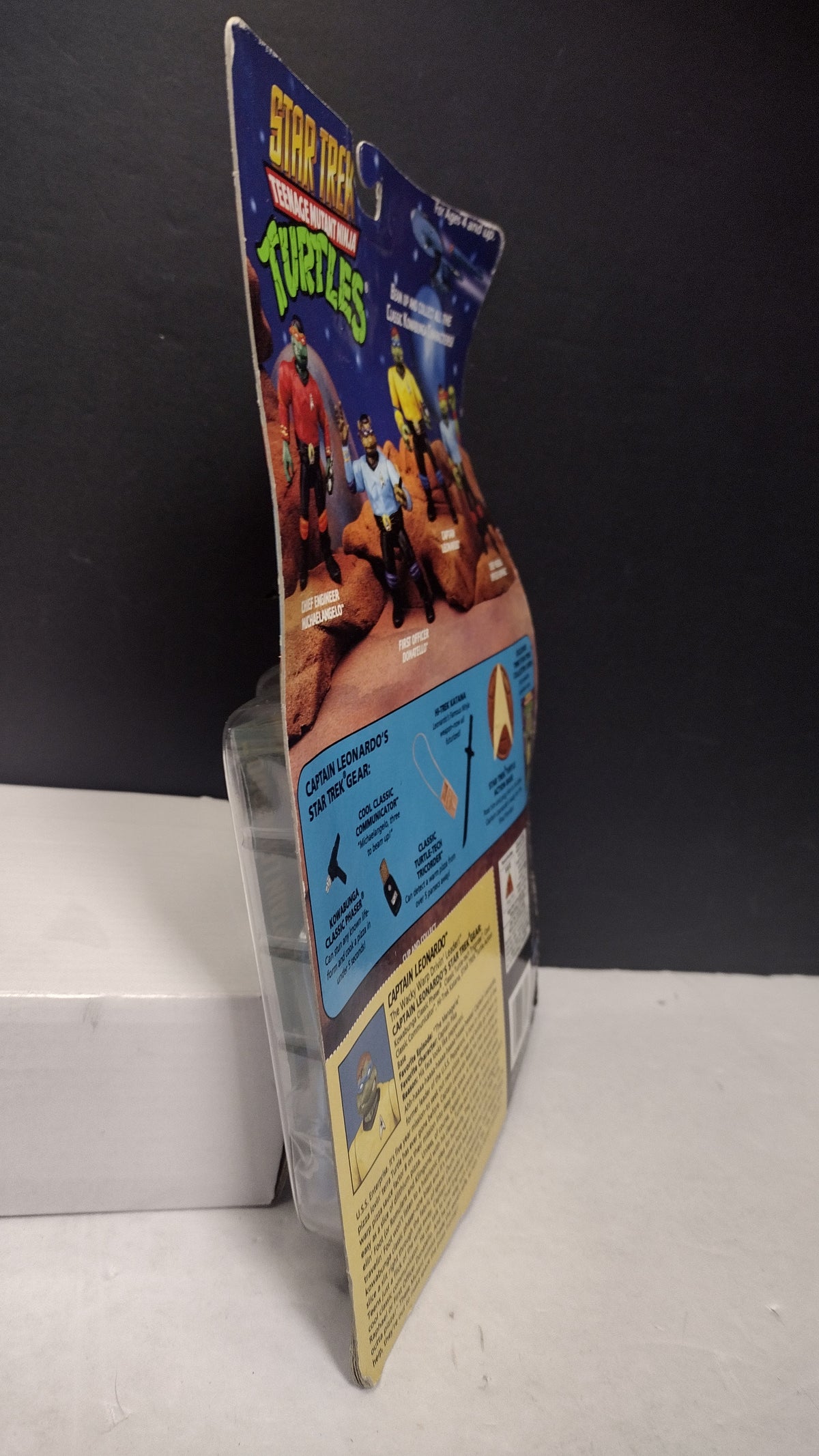 1994 TMNT Star Trek Captain Leonardo MOC Action Figure Playmates