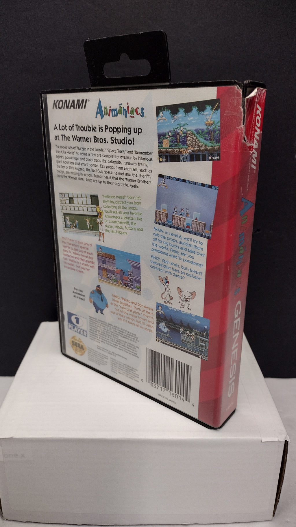 Vintage Animaniacs Sega Genesis Box Only (No Game or Manual)