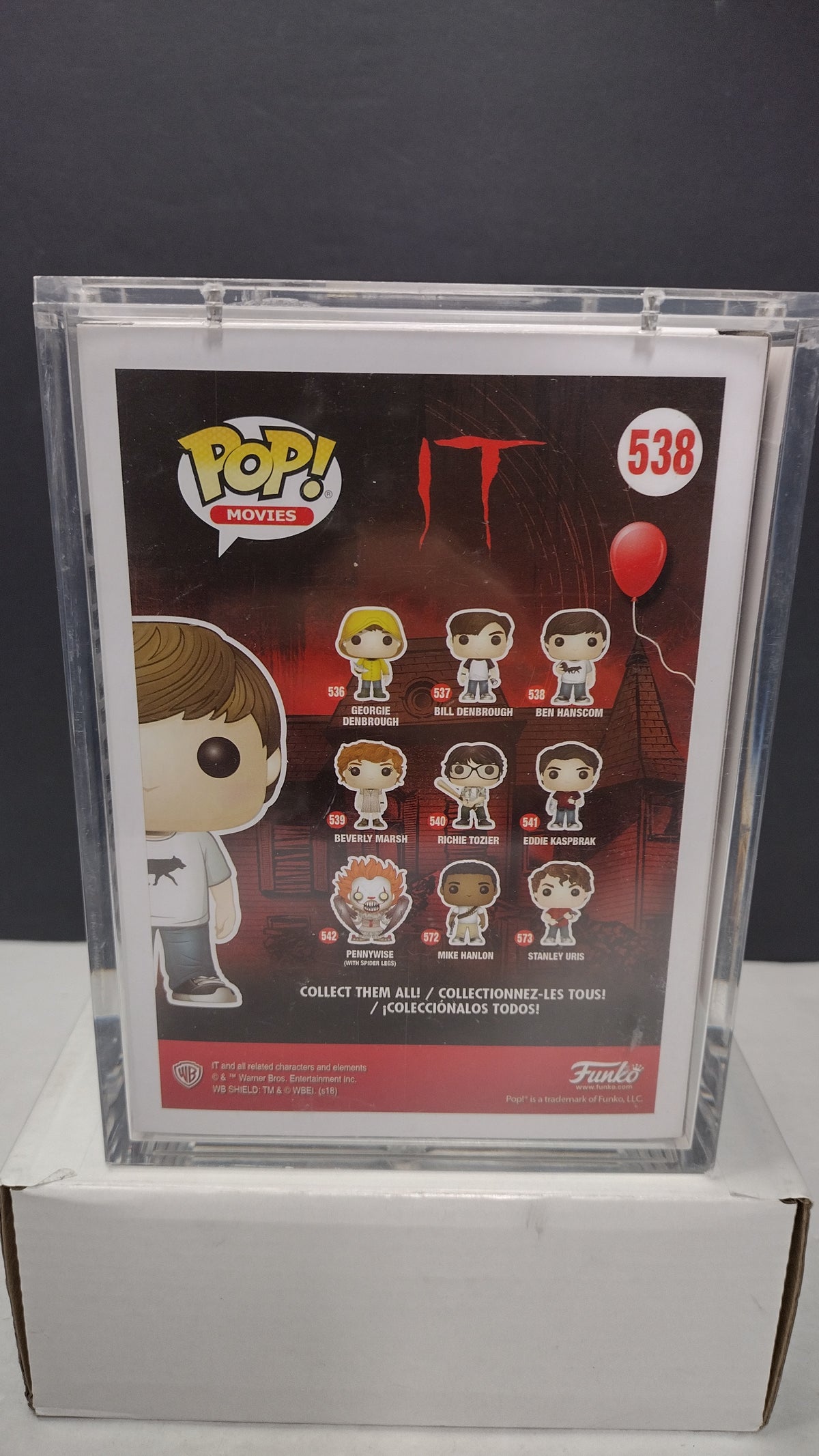 Funko Pop IT Movie Ben Hanscom #538 Signed JSA Authenticated Graded Acrylic Case