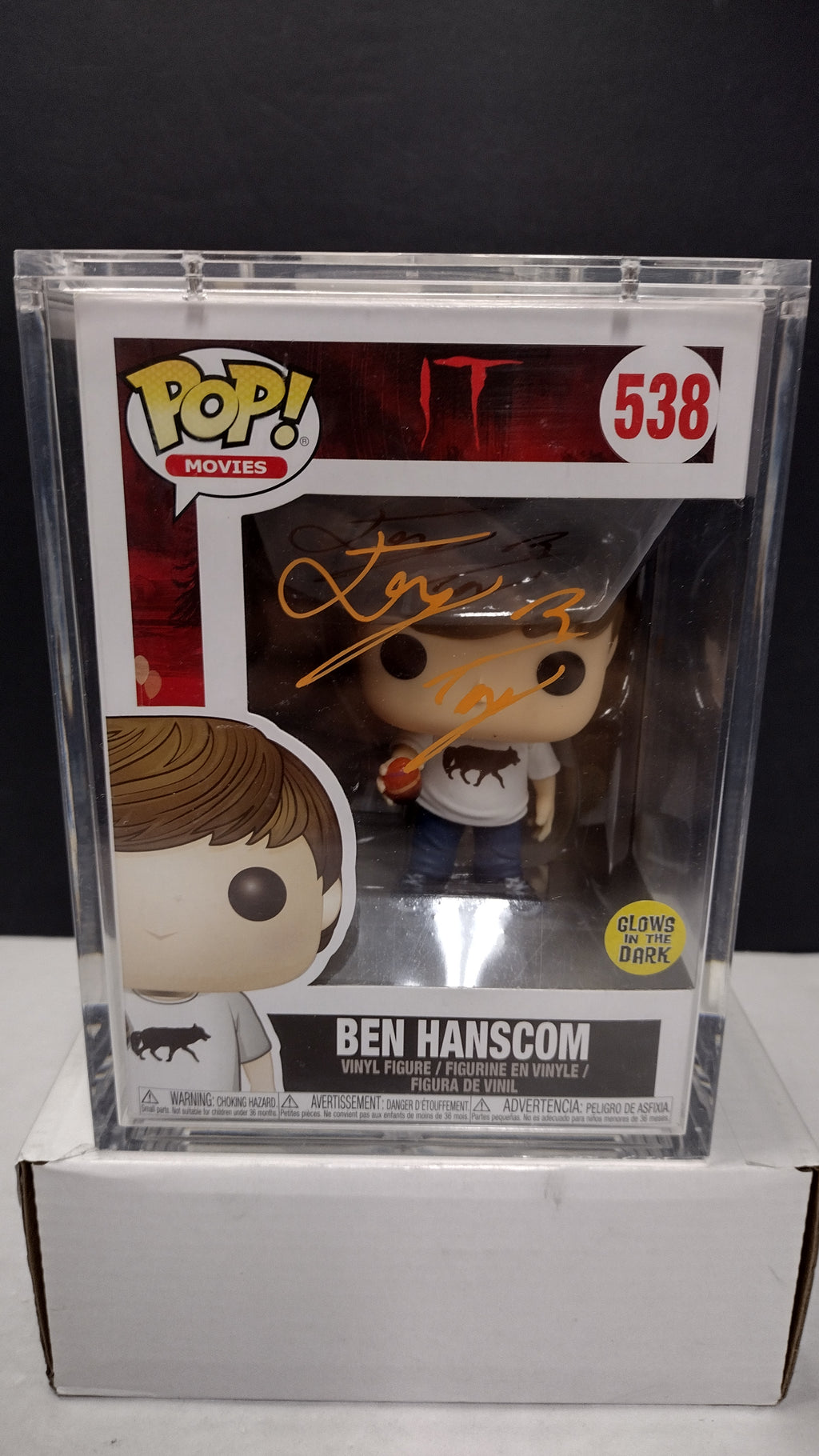 Funko Pop IT Movie Ben Hanscom #538 Signed JSA Authenticated Graded Acrylic Case