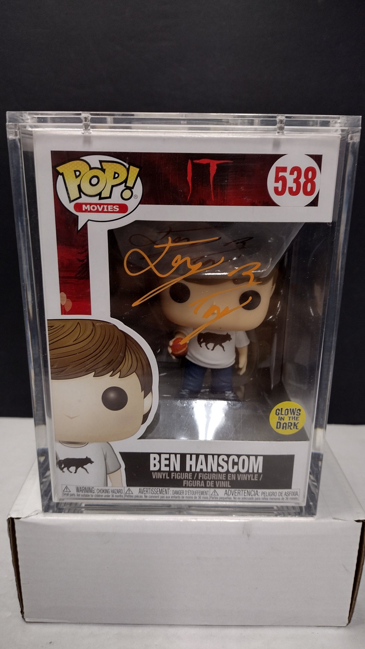 Funko Pop IT Movie Ben Hanscom #538 Signed JSA Authenticated Graded Acrylic Case