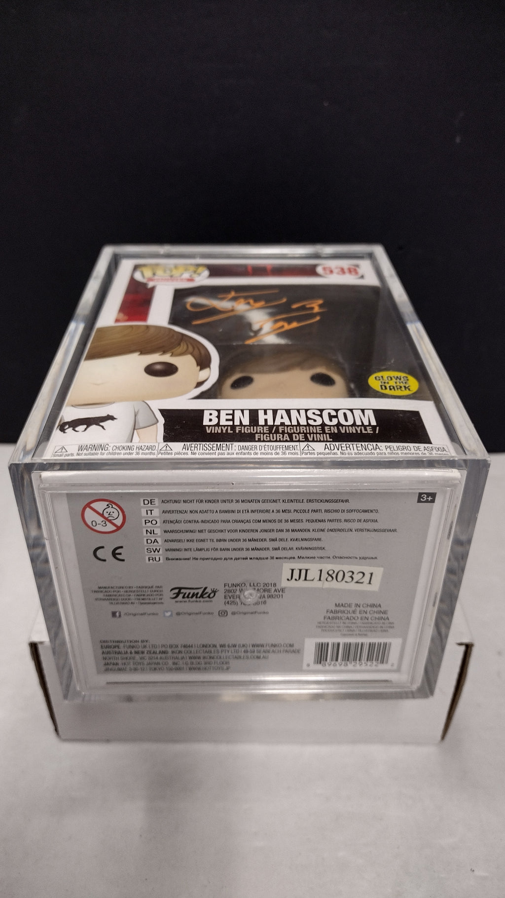 Funko Pop IT Movie Ben Hanscom #538 Signed JSA Authenticated Graded Acrylic Case