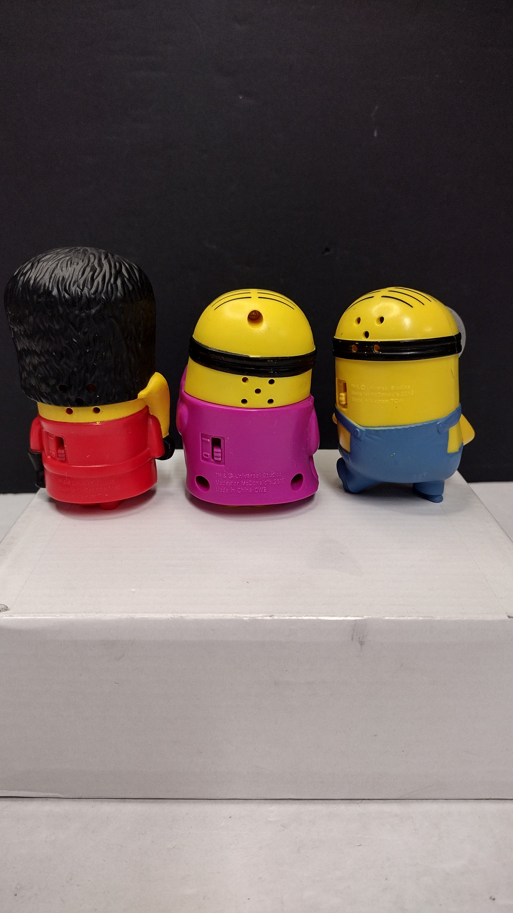 2015 McDonalds Happy Meal Minions Lot 3 Figures Groovy- Guitar- Royal Guard