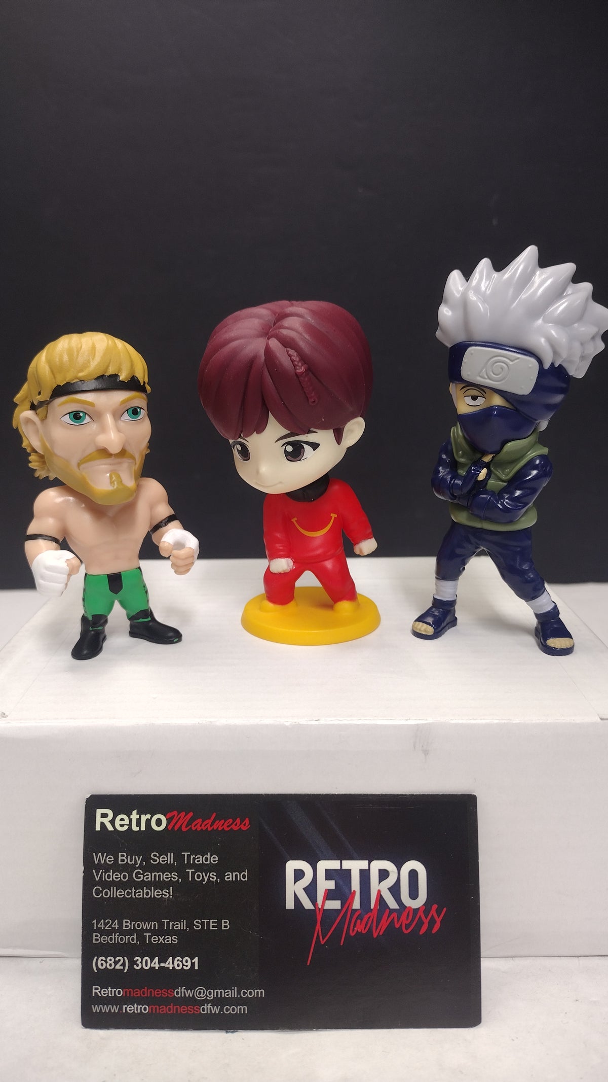 Misc Action Figures Lot of 3: J-Hope BTS- WWE Logan Paul- Naruto Kakashi Hatake