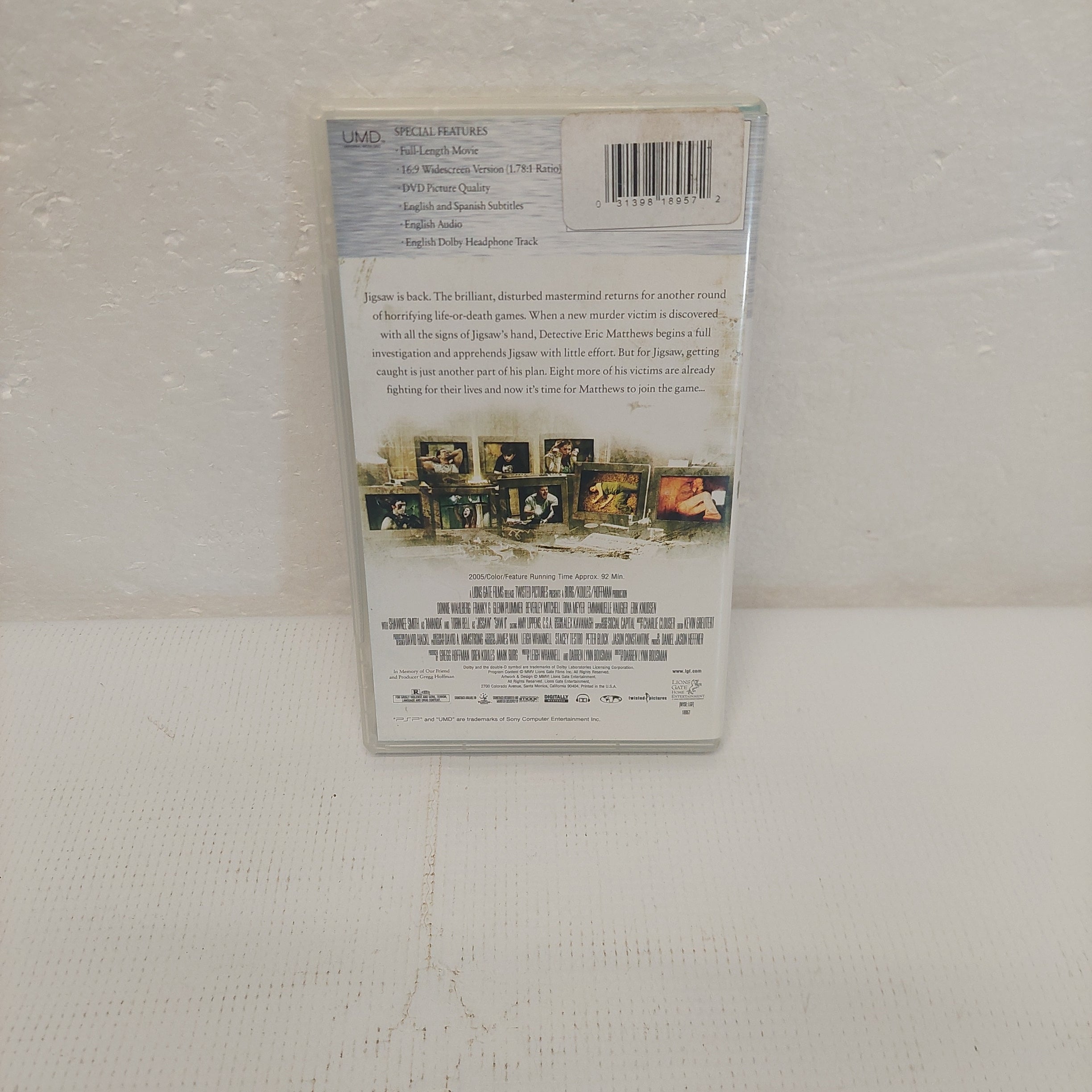 PSP Saw II Movie UMD Video