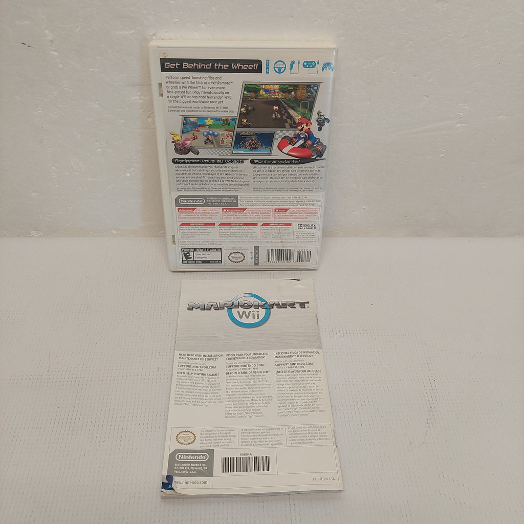 Nintendo Wii Mario Kart Case and Manual ONLY No Game