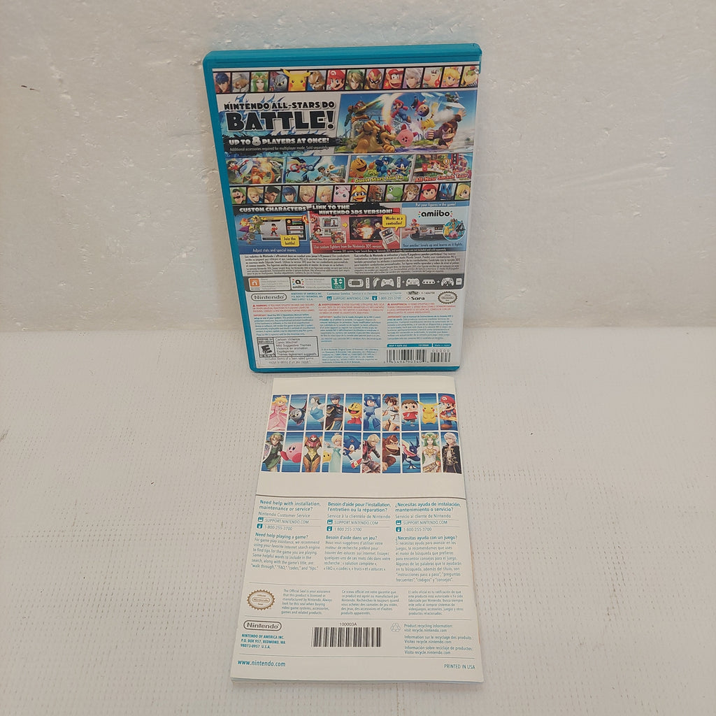 Nintendo Wii U Super Smash Bros. Case and Manual ONLY No Game