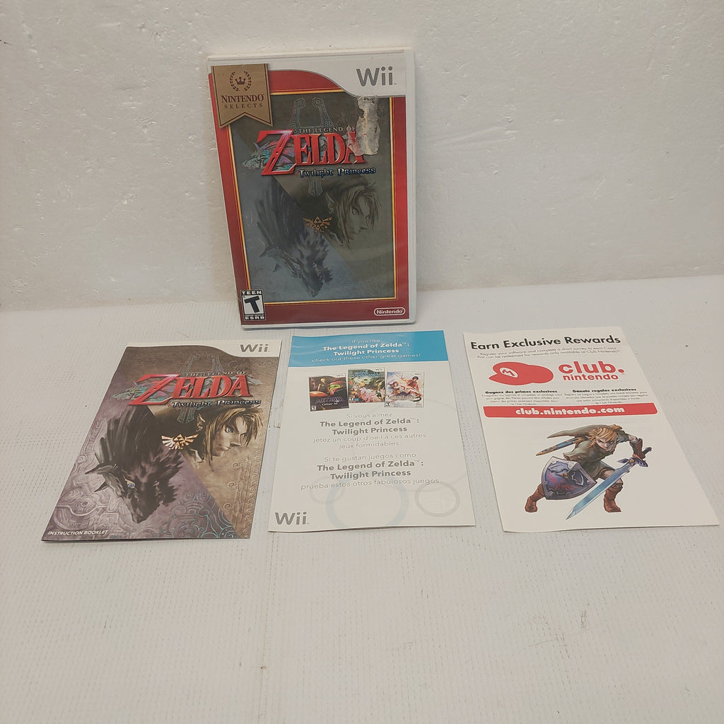Nintendo Selects Wii U Zelda Twilight Princess Case, Manual and Inserts ONLY No Game