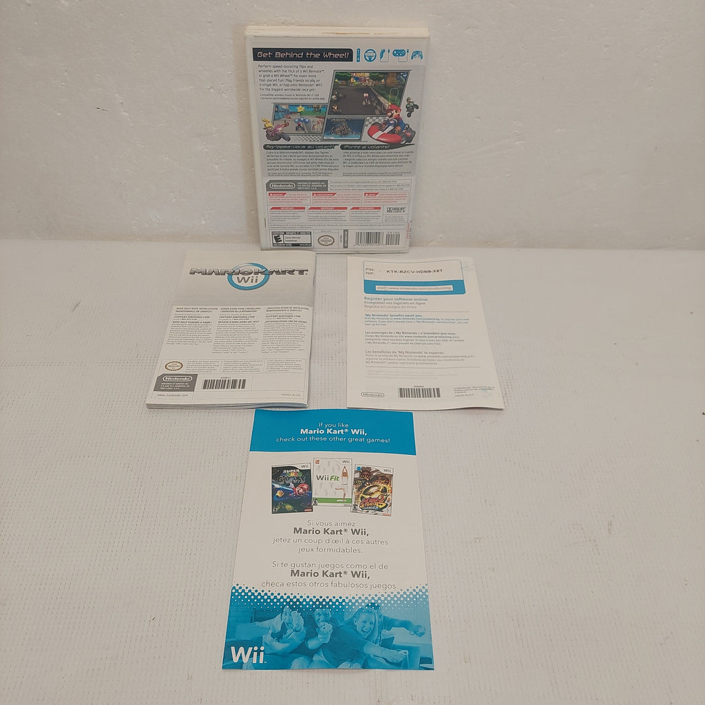 Nintendo Wii Mario Kart Case, Manual and Inserts ONLY No Game