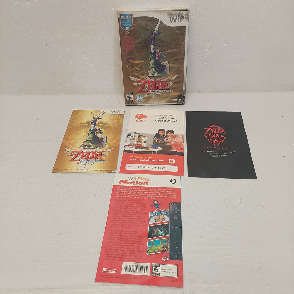 Nintendo Wii Legend of Zelda Skyward Sword Case, Manual and Inserts ONLY No Game