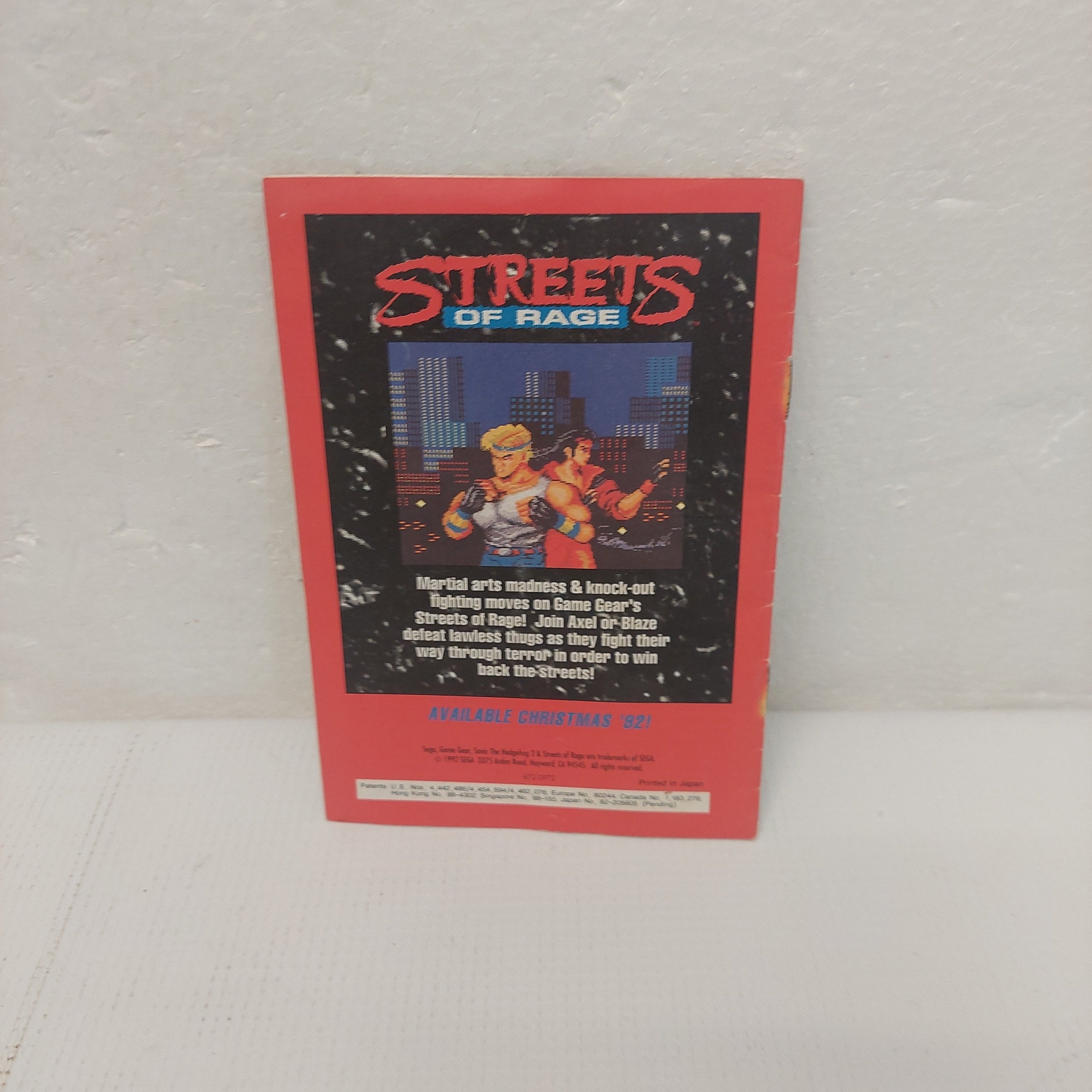 Sonic the Hedgehog 2 Sega Game Gear Manual ONLY
