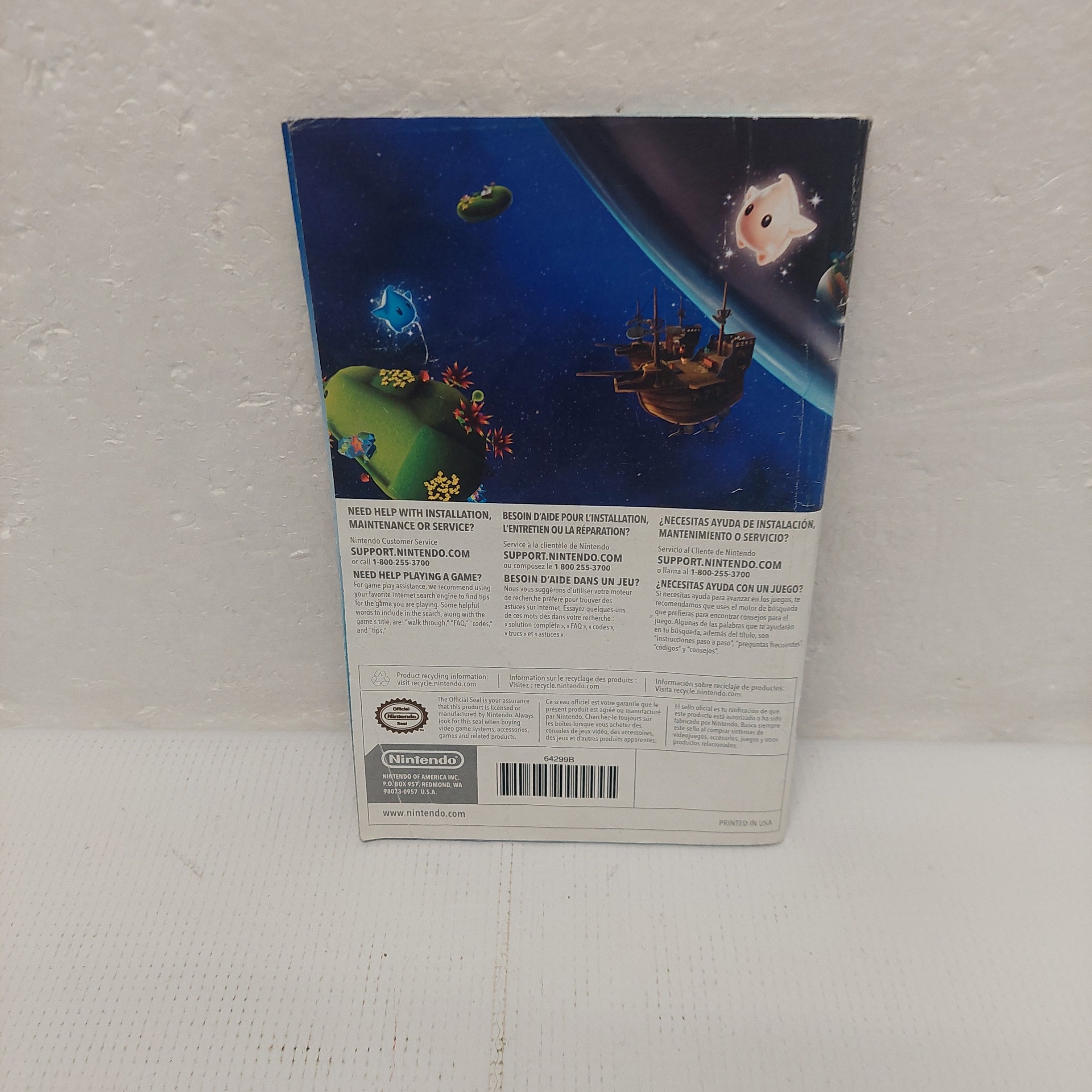 Nintendo Wii Super Mario Galaxy Instruction Manual ONLY