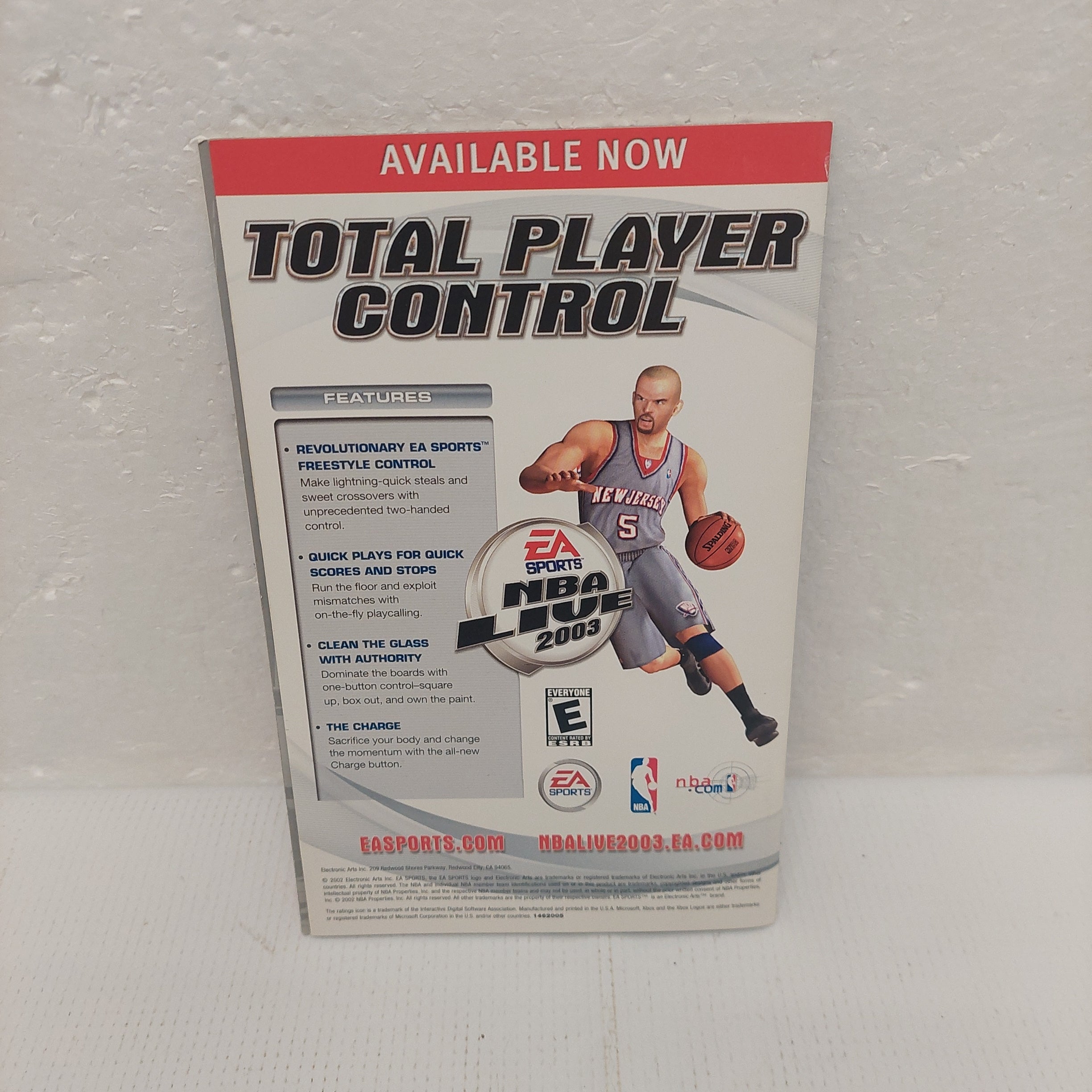 NBA Street Vol. 2 Xbox Instruction Manual ONLY