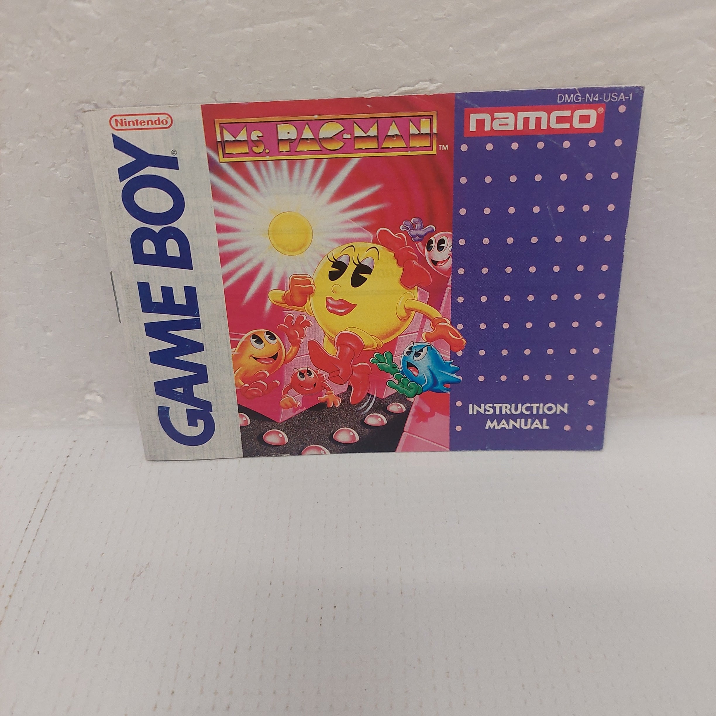 Nintendo Game Boy Ms. Pac-Man Instruction Manual