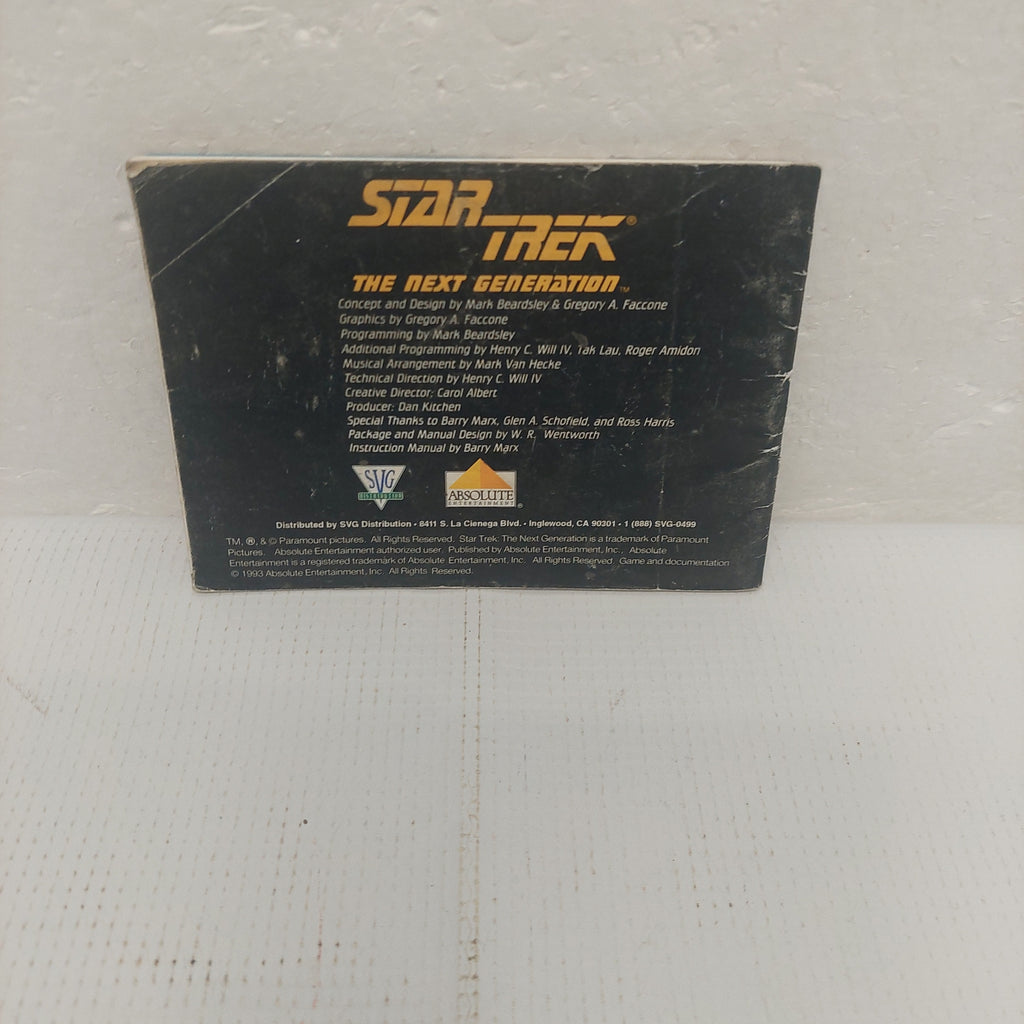 Nintendo Game Boy Star Trek The Next Generation Manual ONLY