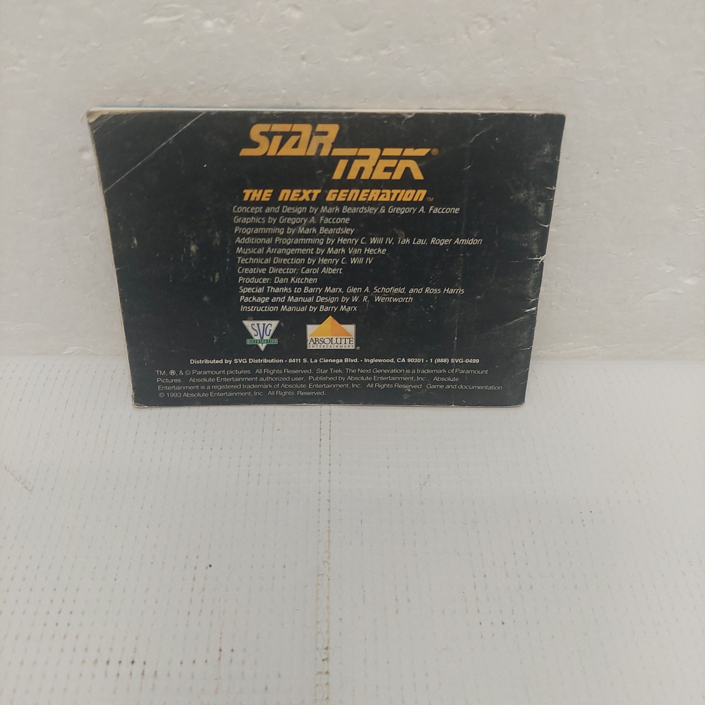 Nintendo Game Boy Star Trek The Next Generation Manual ONLY