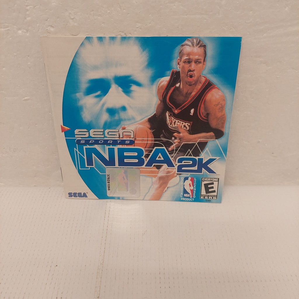 Sega Sports NBA 2K Dreamcast Instruction Manual ONLY