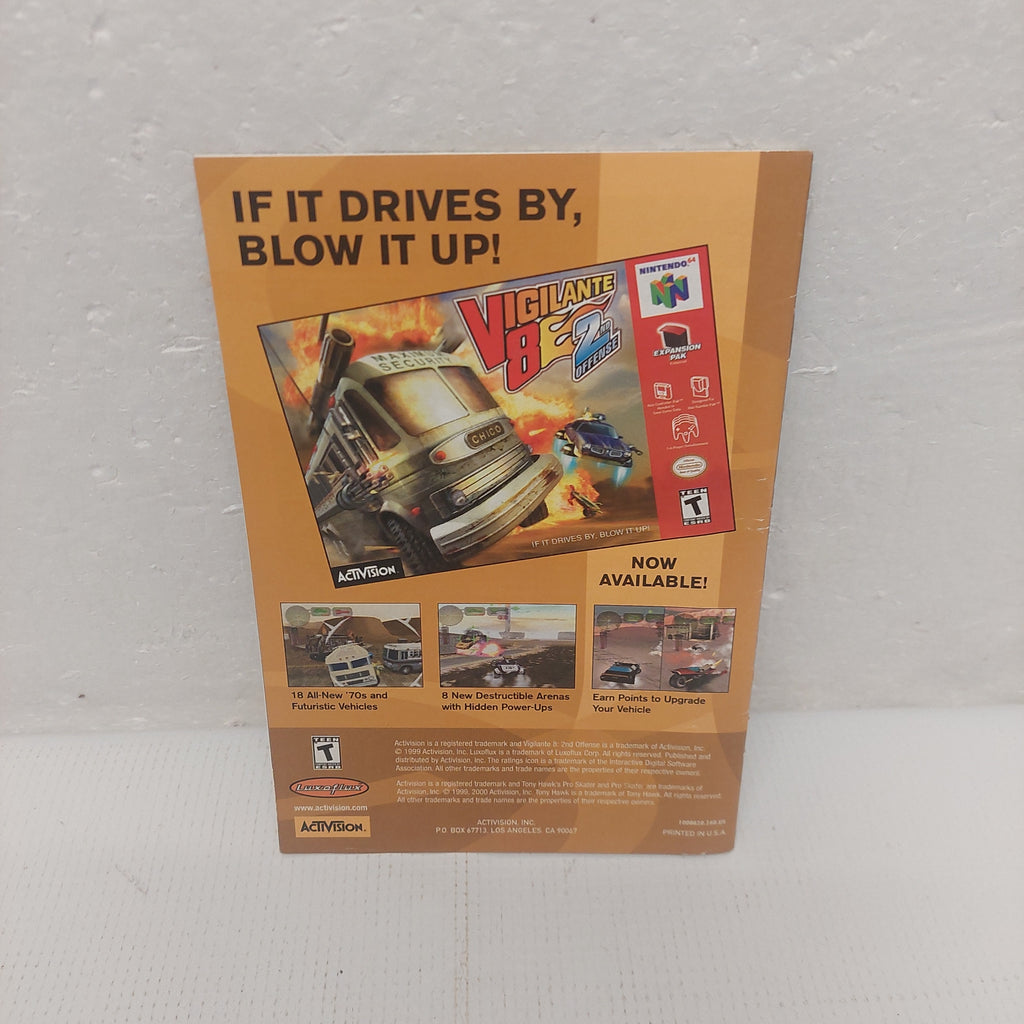 Tony Hawk's Pro Skater Nintendo 64 Instruction Manual ONLY