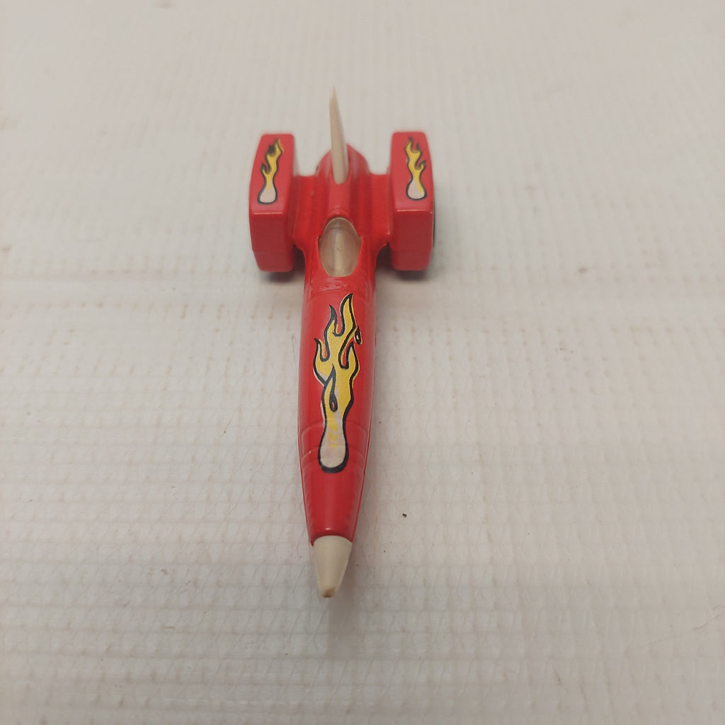 Hot Wheels Land Speed Vintage Red Jet Rocket Car Yellow Flames