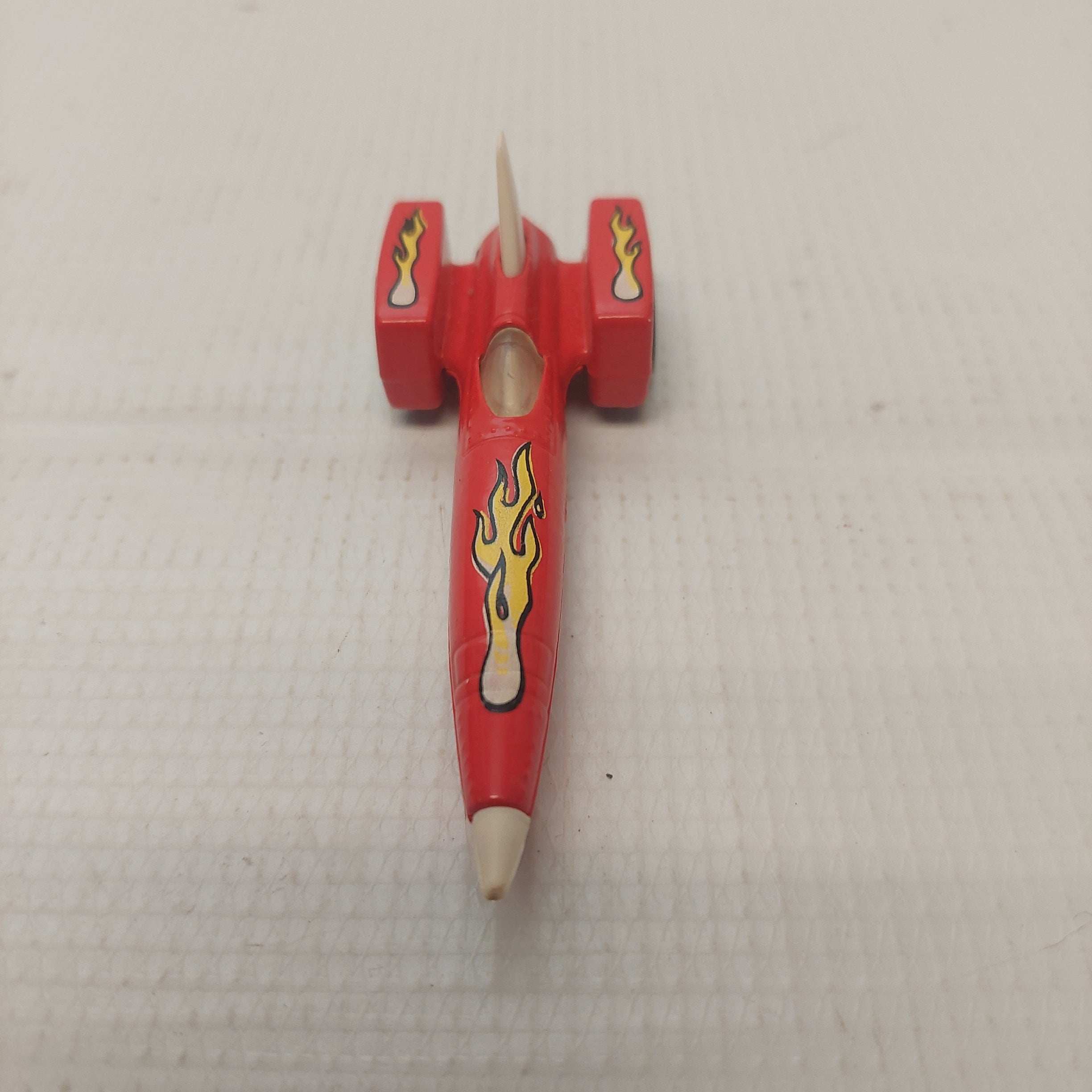 Hot Wheels Land Speed Vintage Red Jet Rocket Car Yellow Flames