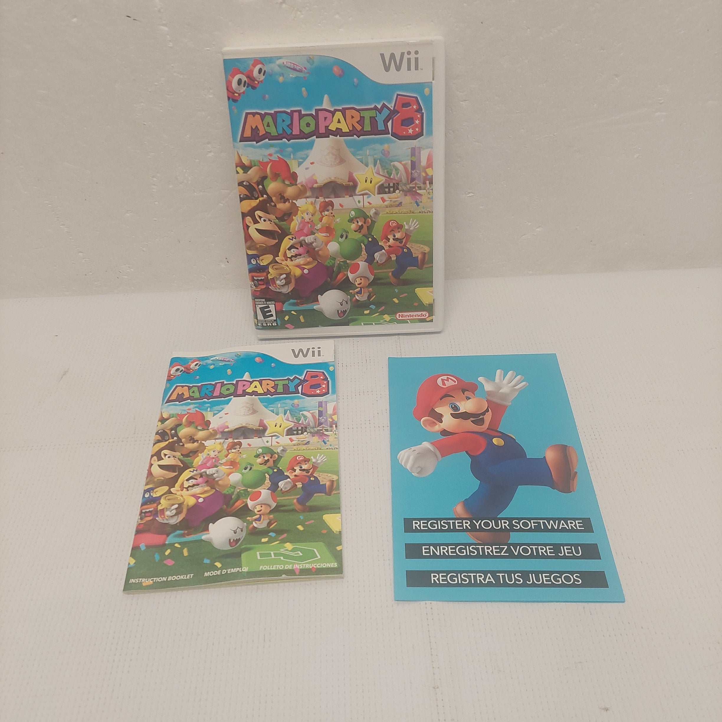 Nintendo Wii Mario Party 8 Case and Manual ONLY No Game
