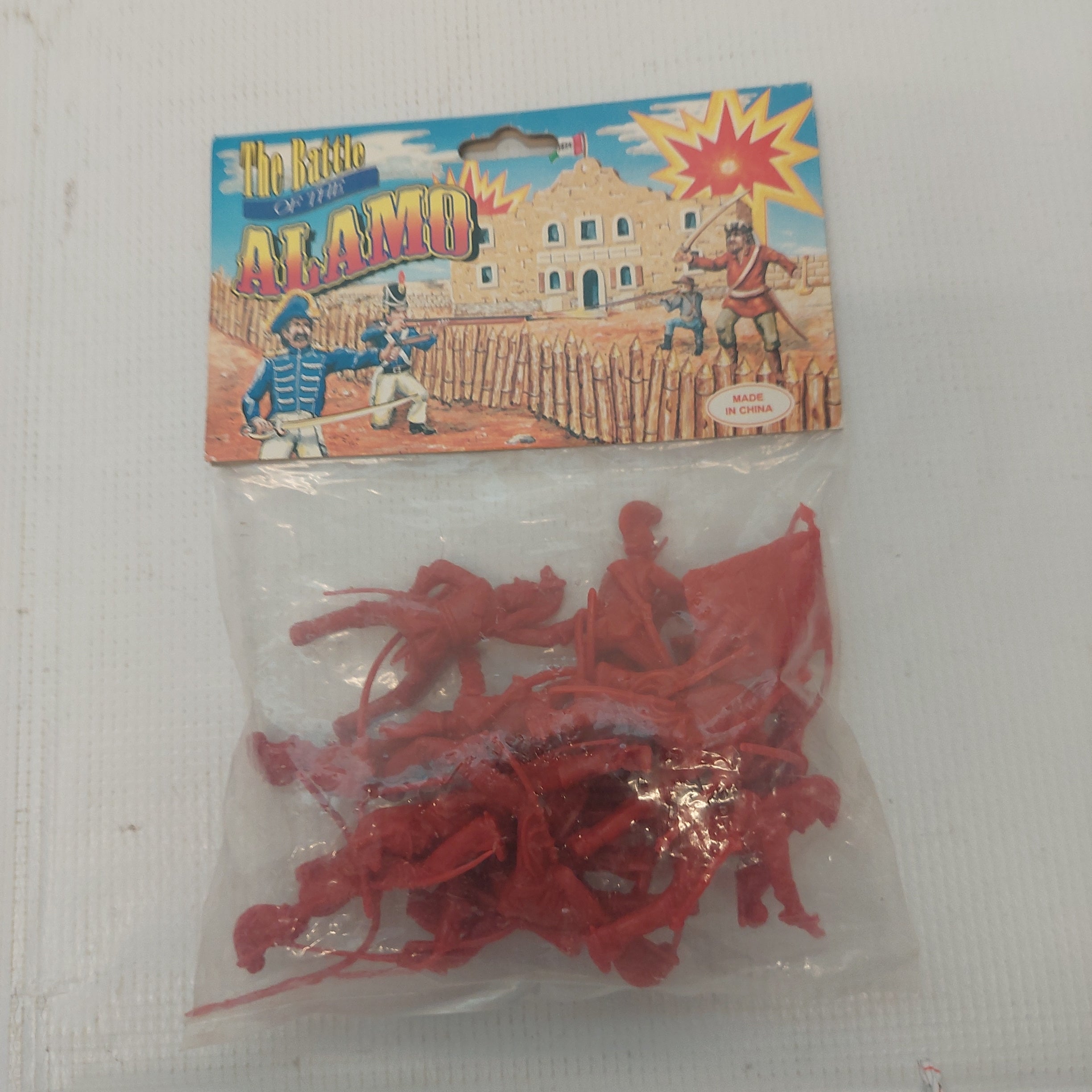 The Battle of the Alamo 1995 Red Soldier Figure Set New in Bag
