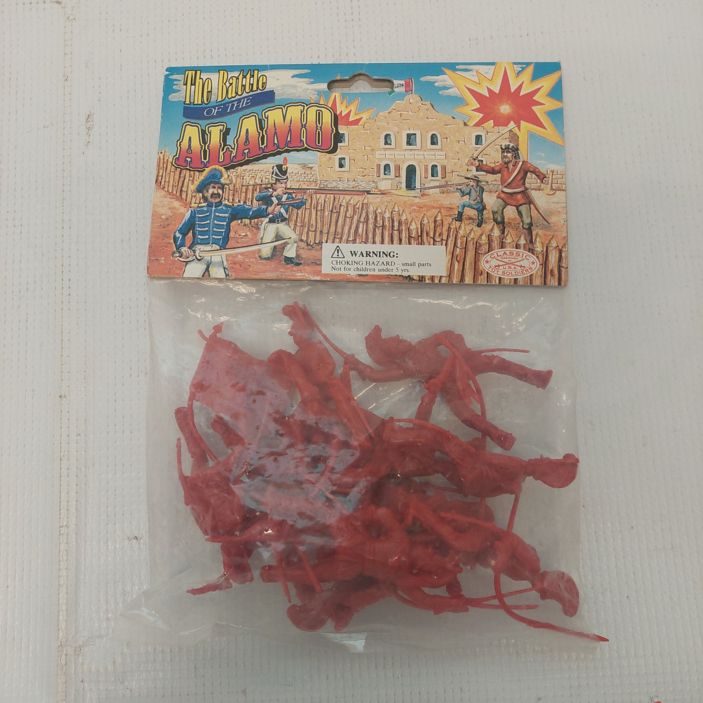 The Battle of the Alamo 1995 Red Soldier Figure Set New in Bag