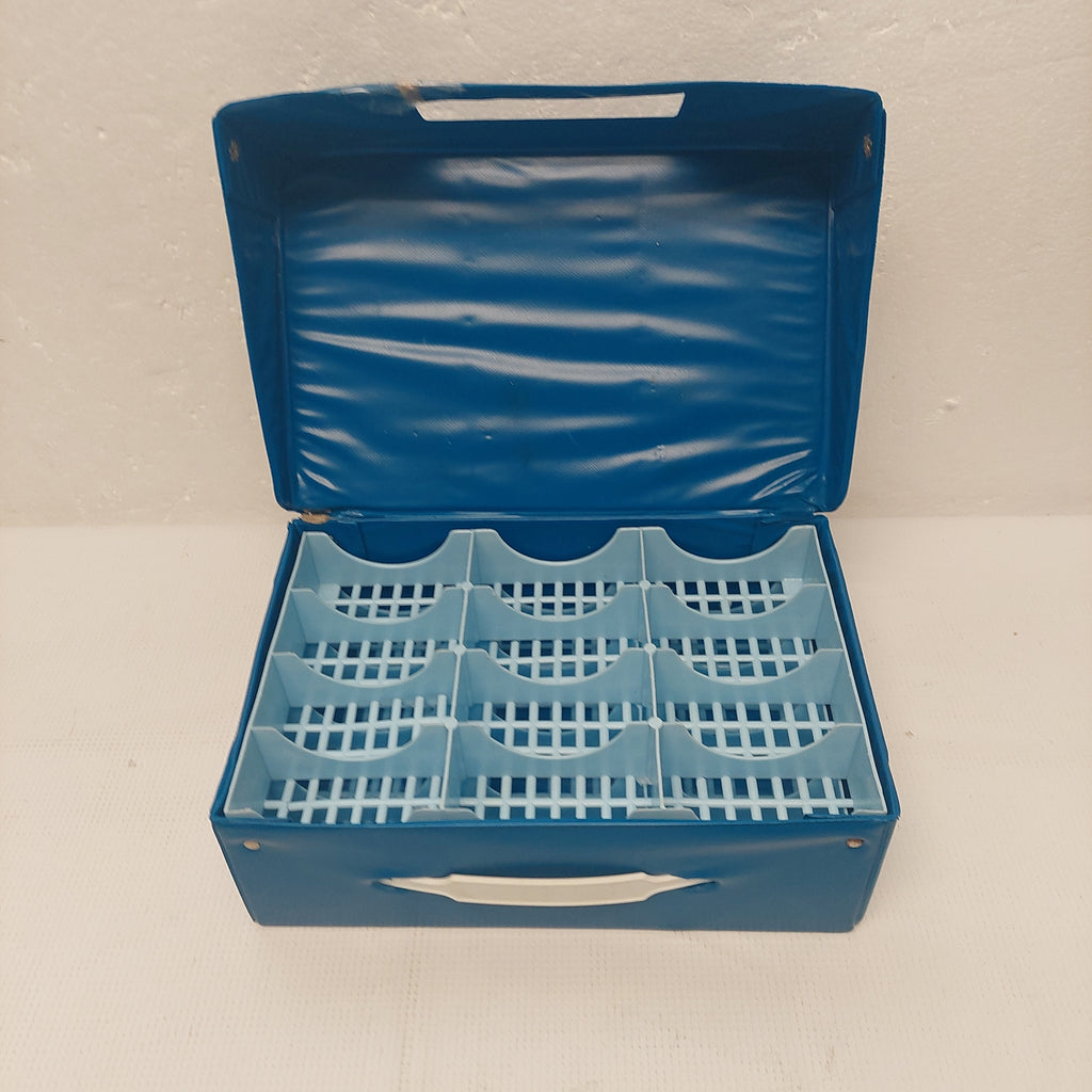 Vintage Blue Car Case Holds 24 Cars