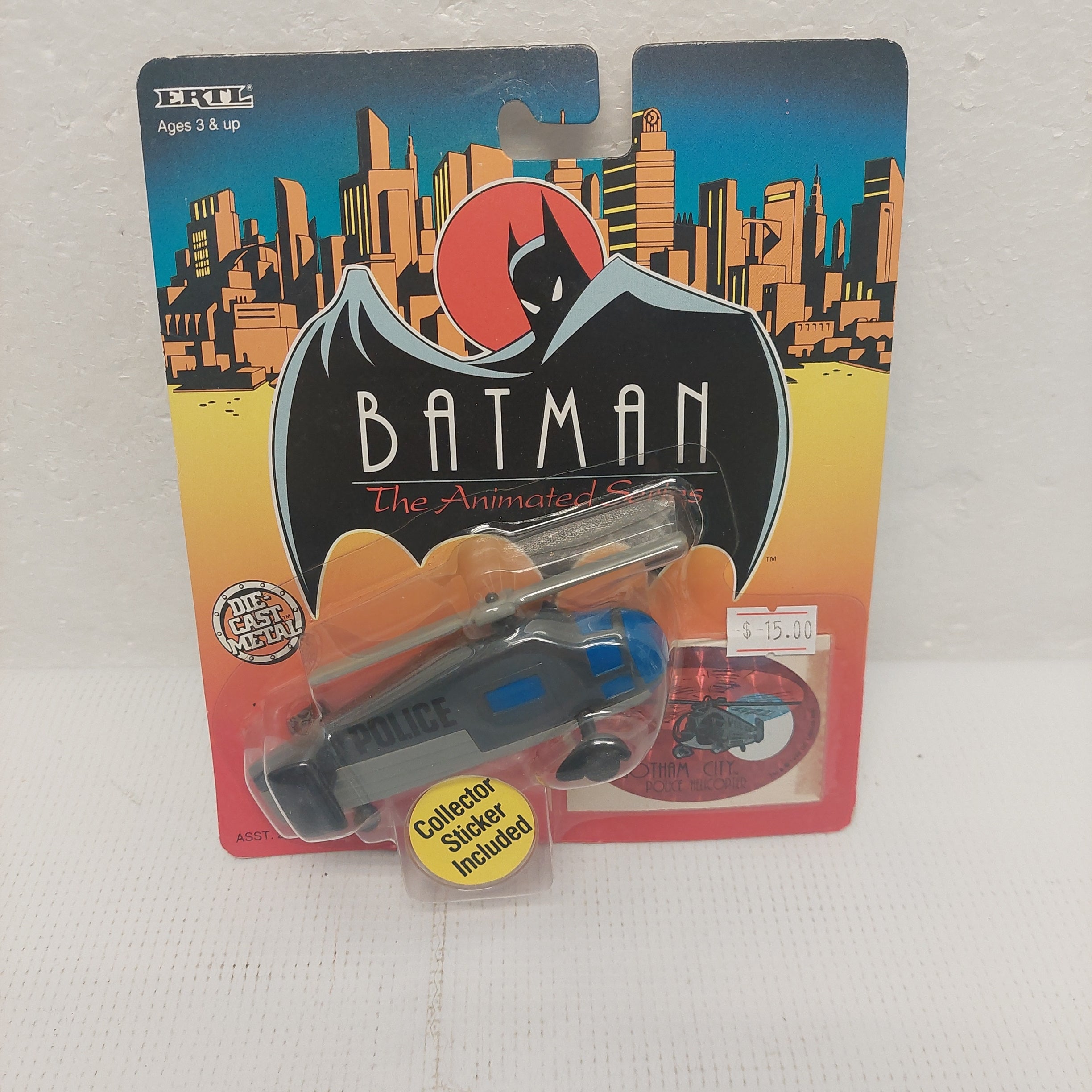 Batman The Animated Series Gotham City Police Helicopter Die-Cast Metal