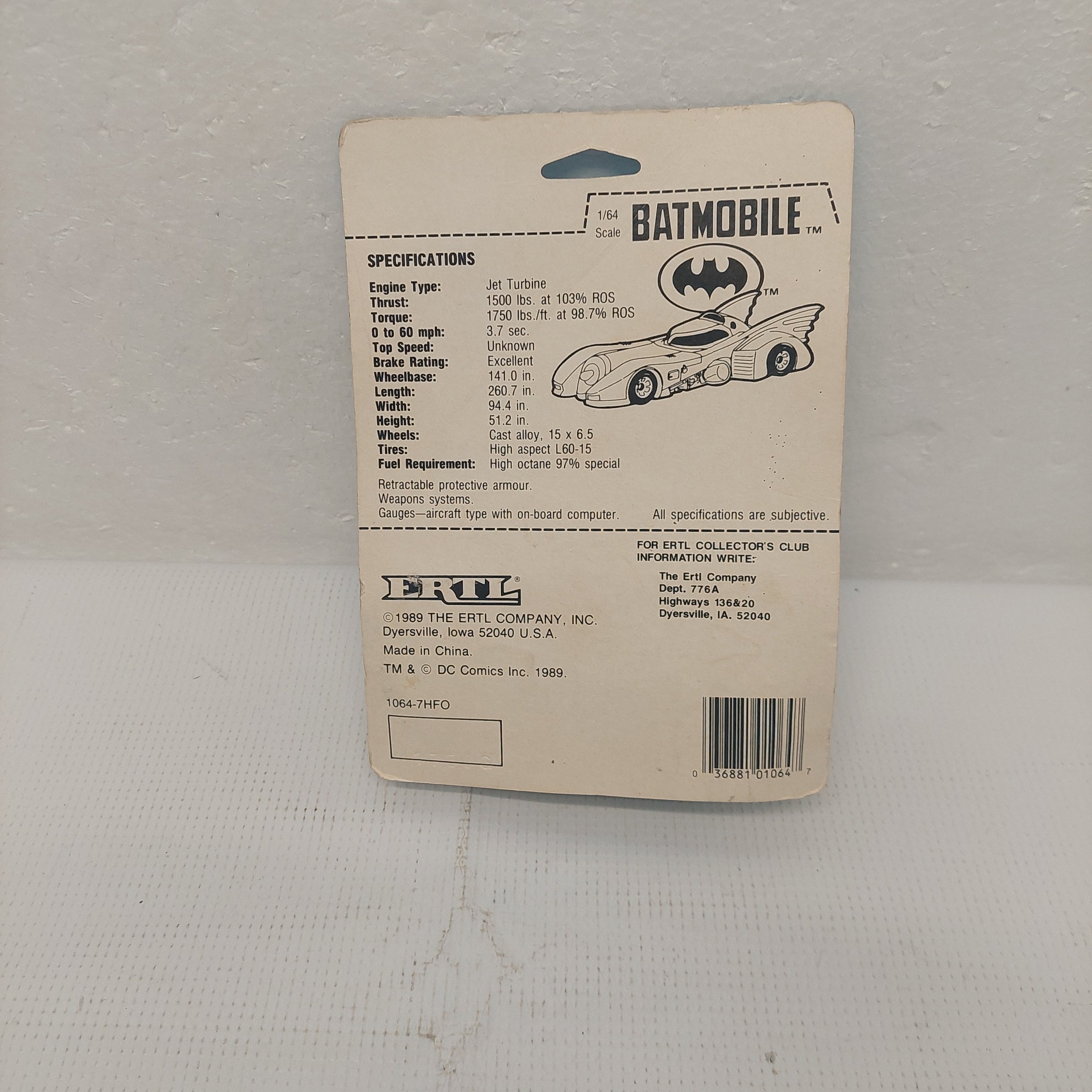 Batman Batmobile Die-Cast Metal