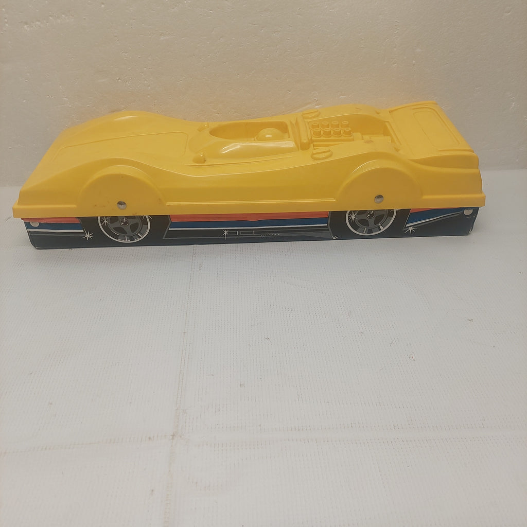 Vintage Matchbox Yellow Race Car Case