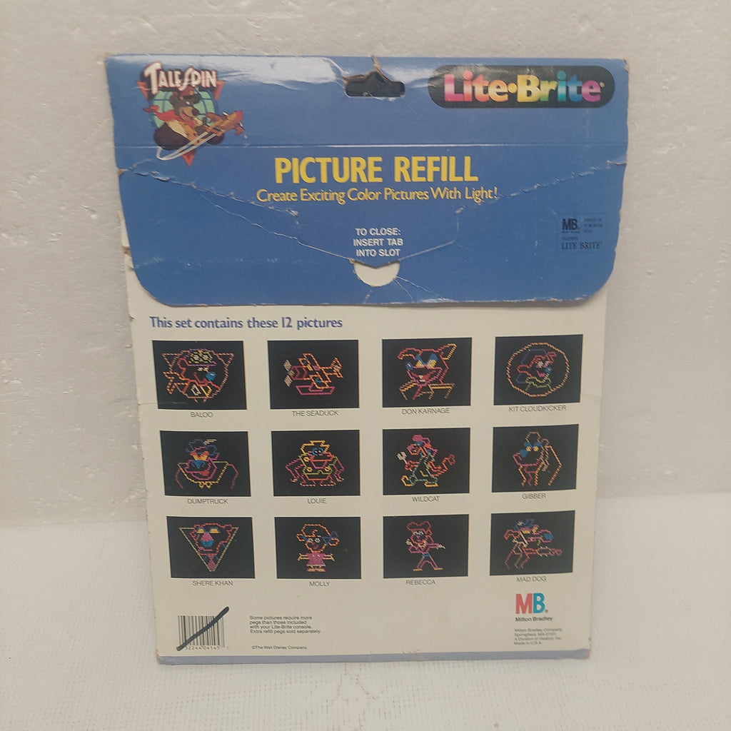 Disney's Tale Spin Lite Brite Picture Refills