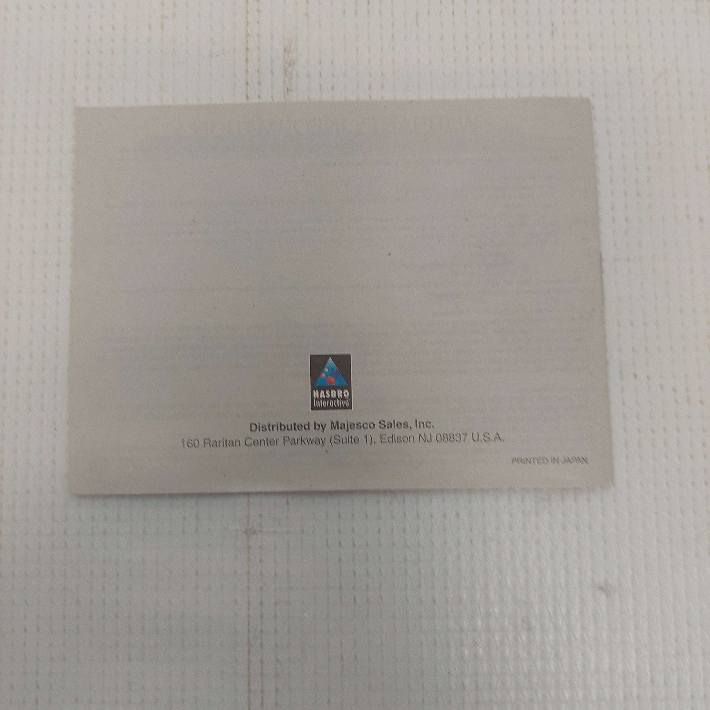 Nintendo Game Boy Color Frogger 2 Instruction Manual ONLY