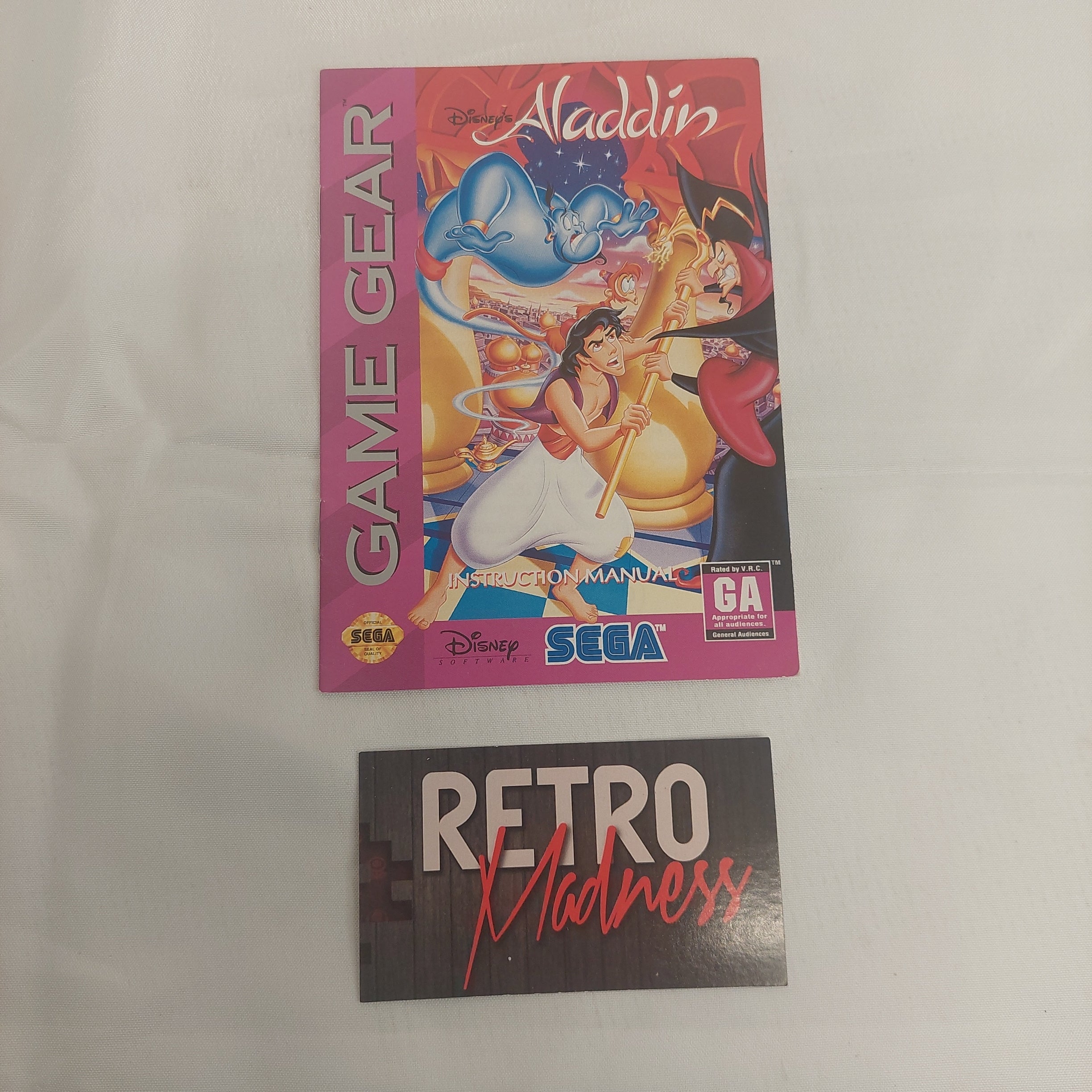 Disney's Aladdin Sega Game Gear Manual ONLY