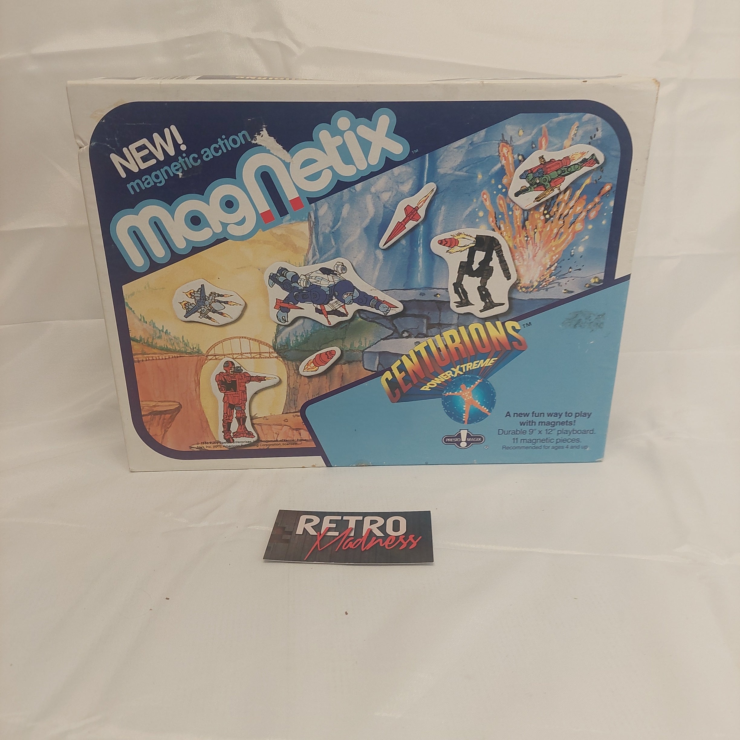 Vintage Magnetix Centurions Power Xtreme 9x12 Playboard with Magnets