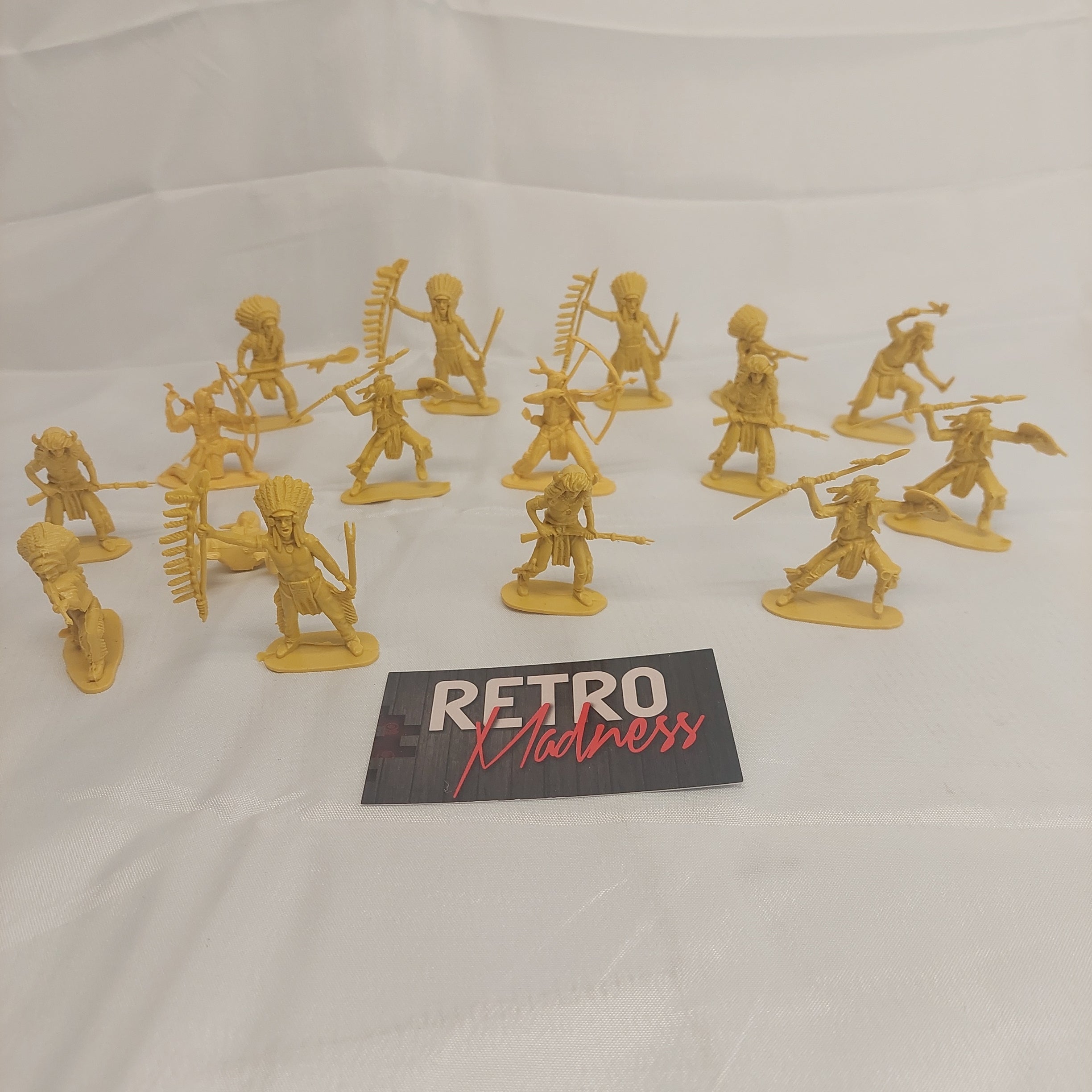 Lot of Yellow Plastic Indian Figures