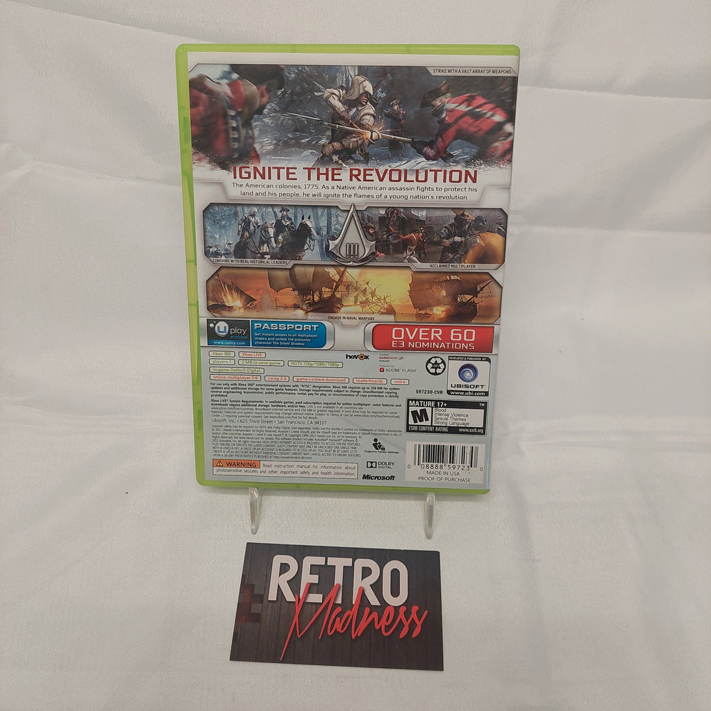 Xbox 360 Assassin's Creed III GameStop Edition Video Game