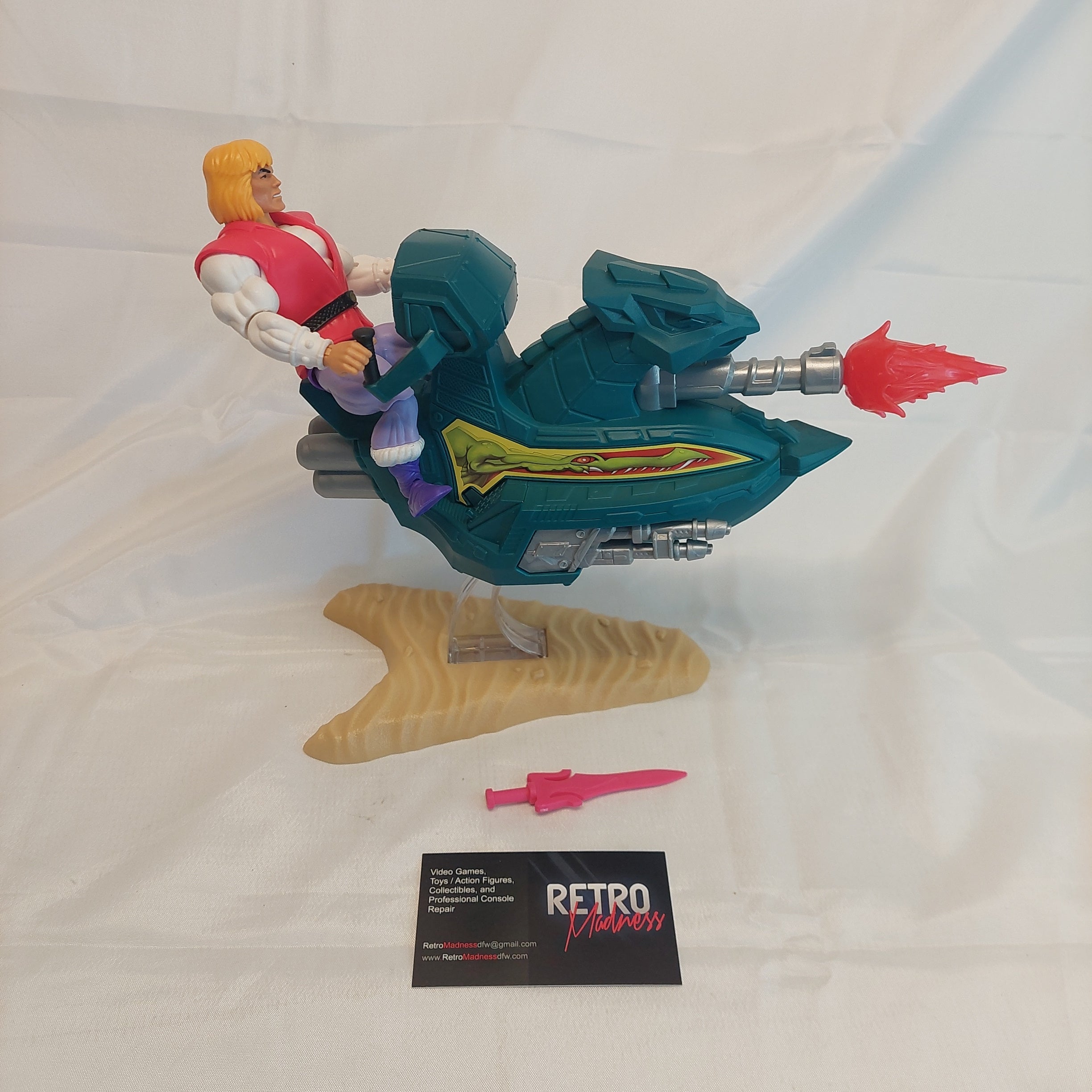 Masters of the Universe Origins Sky Sled with Prince Adam Figure