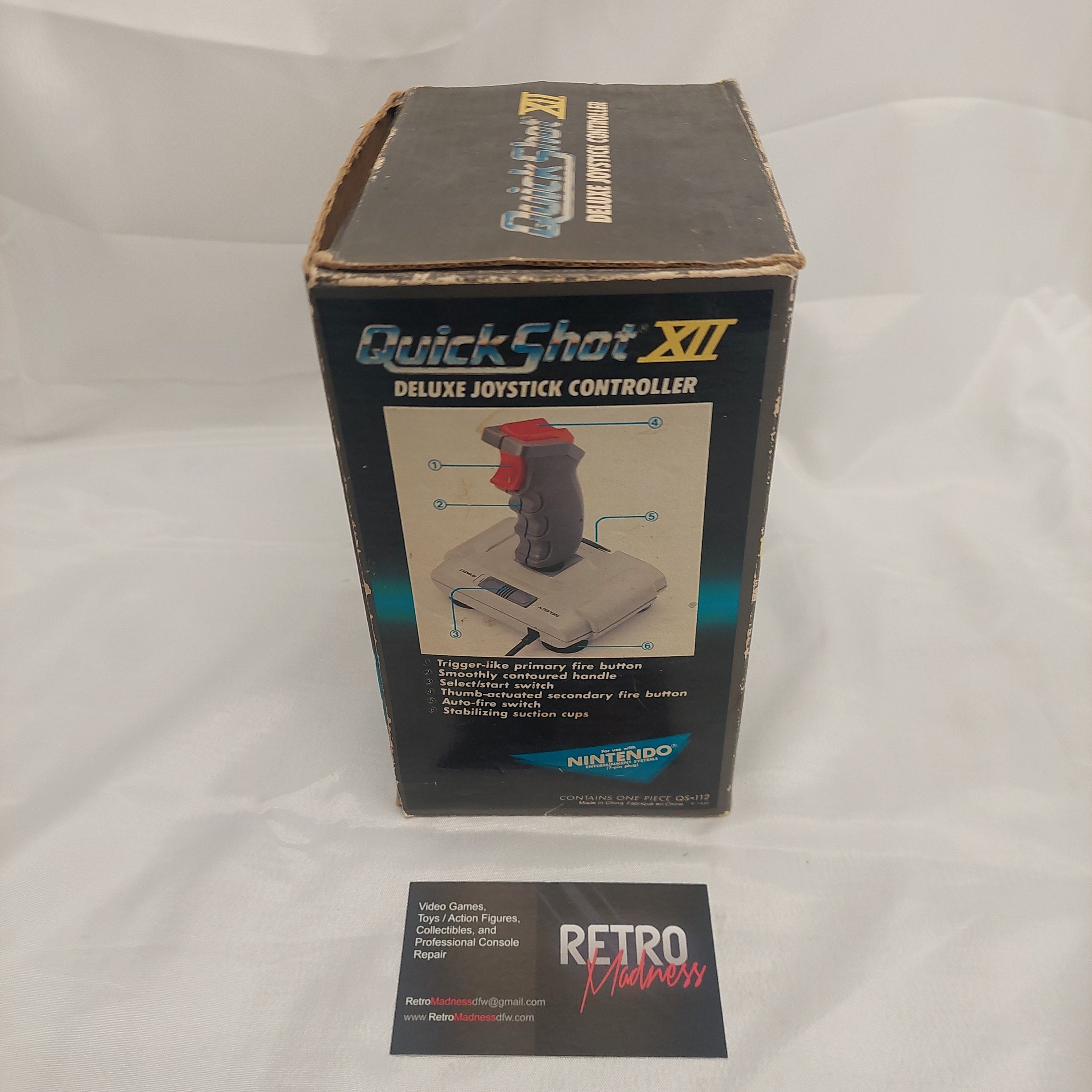 Quick Shot XII Deluxe Joystick Controller with Box for Nintendo NES Tested