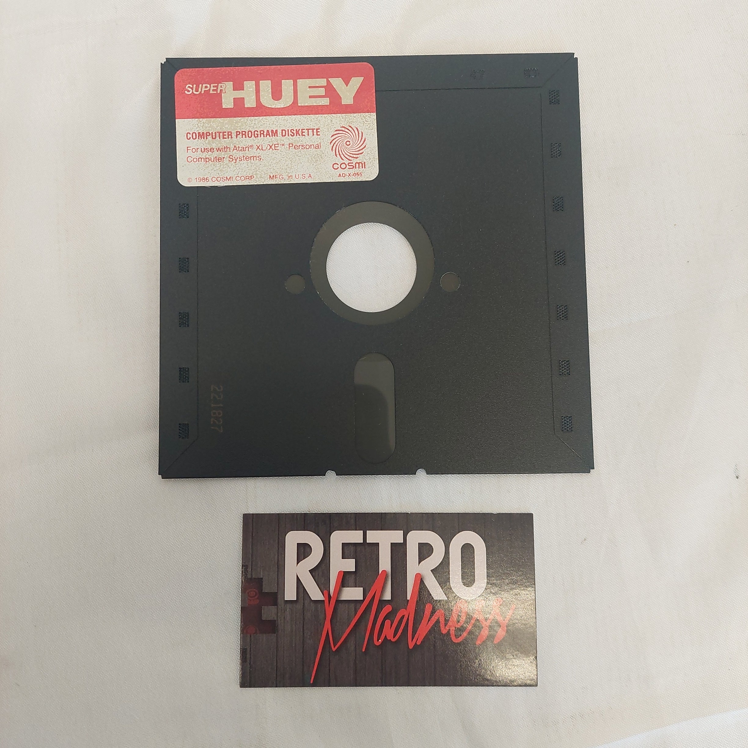 Super Huey Computer Program Diskette Atari XL/XE and Manual Untested