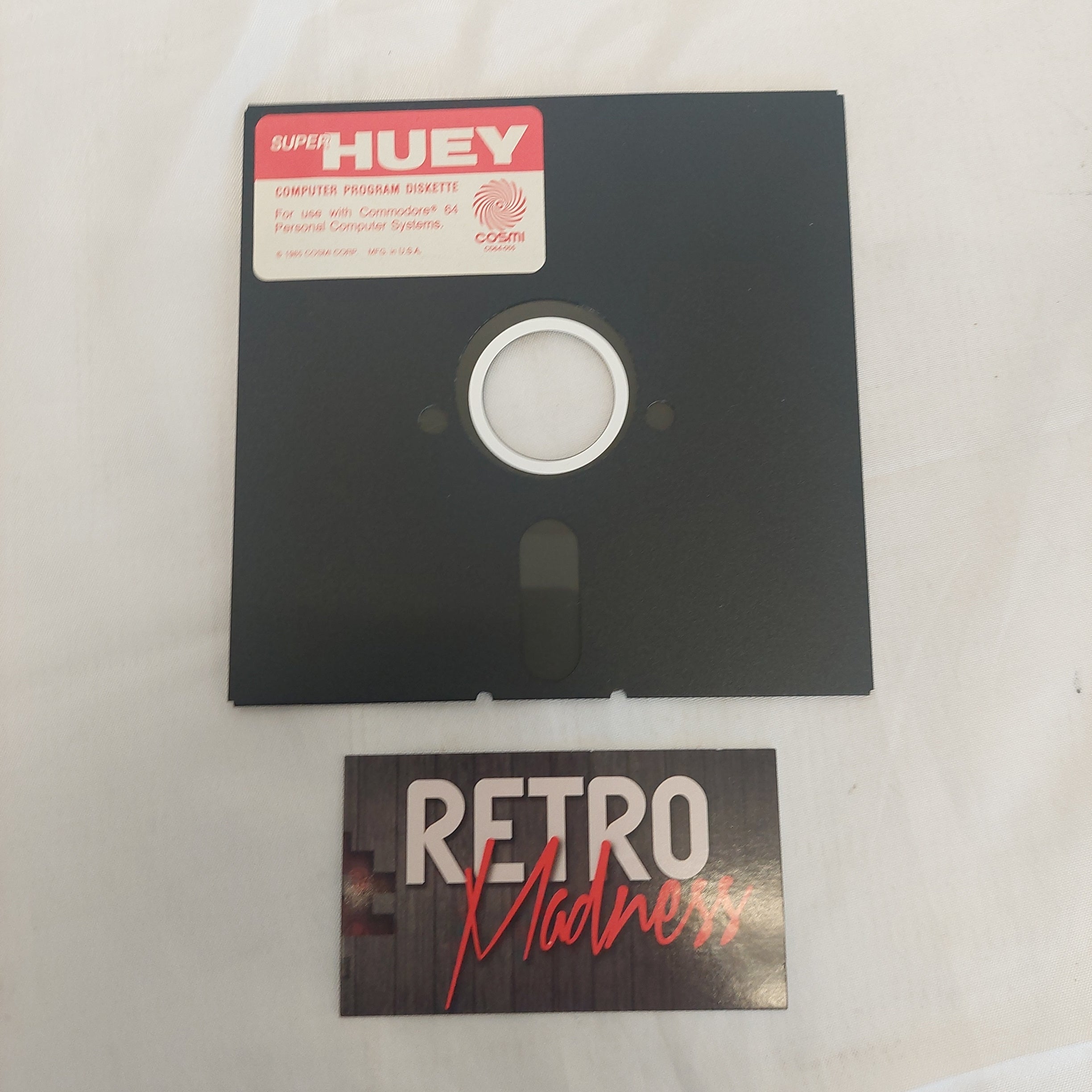 Super Huey Computer Program Diskette Atari XL/XE and Manual Untested