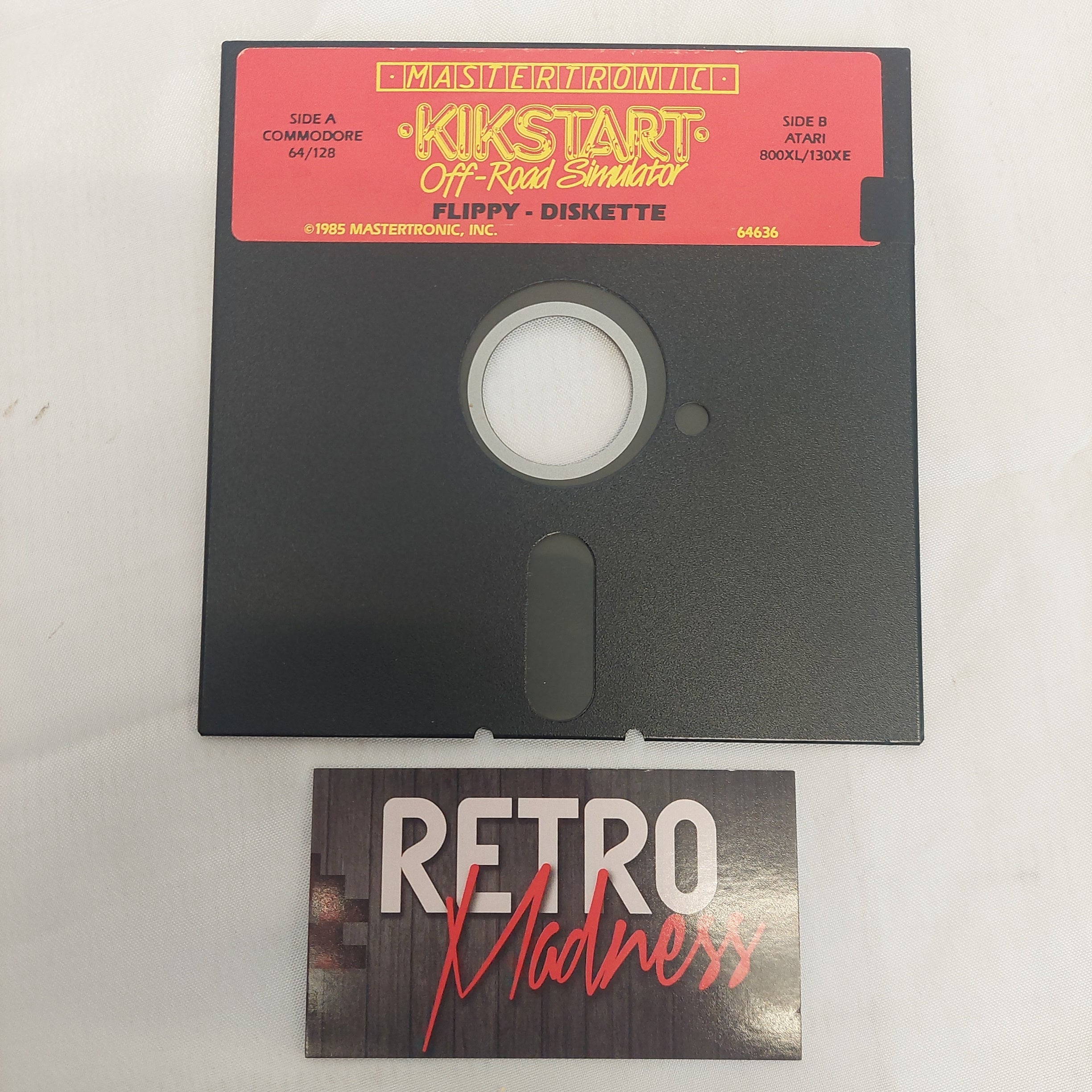 Kikstart Off-Road Simulator Diskette Commodore 64/128 and Atari 800XL/130 XE Untested