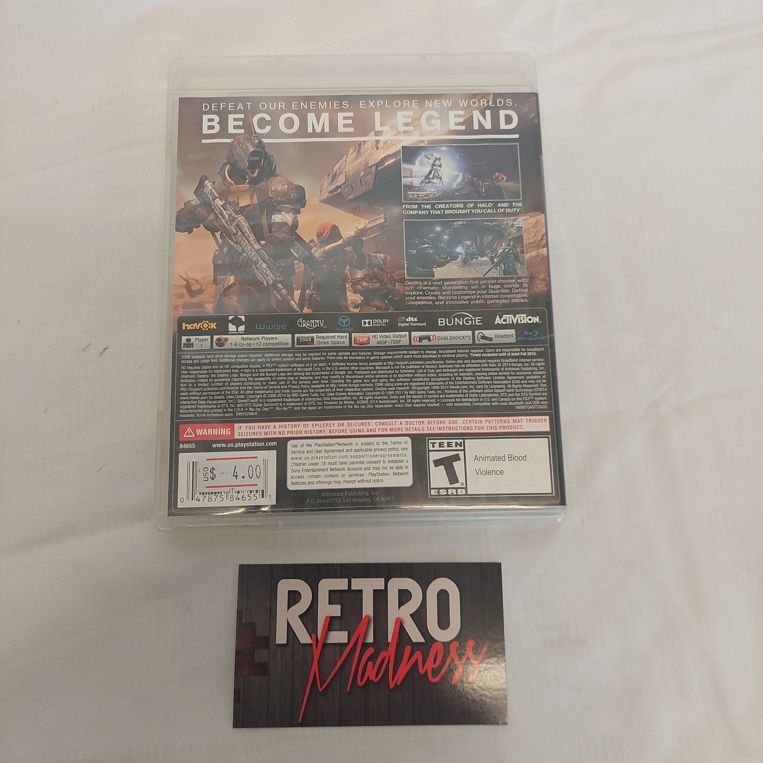 PlayStation 3 PS3 Destiny Video Game