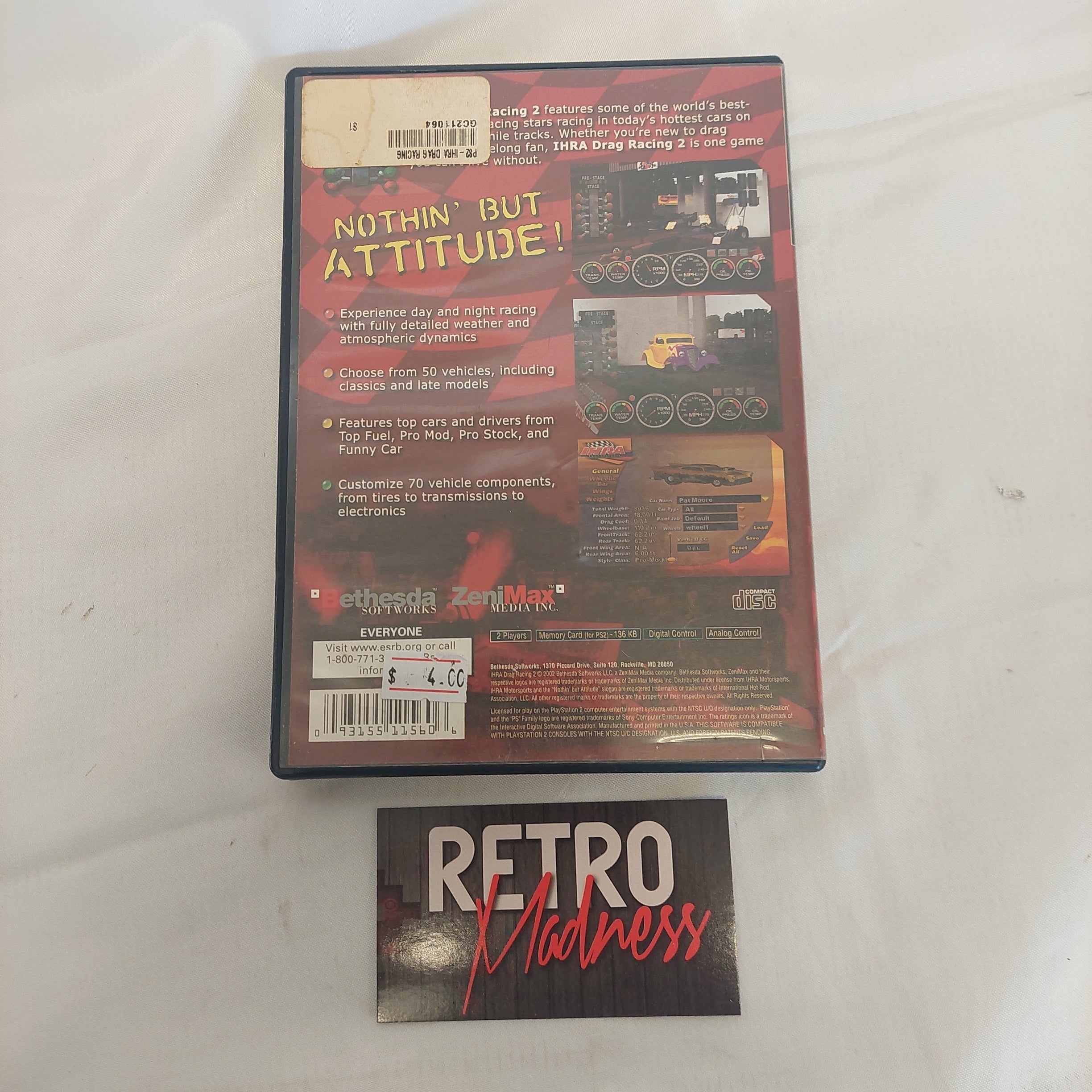 PlayStation 2 PS2 IHRA Drag Racing 2