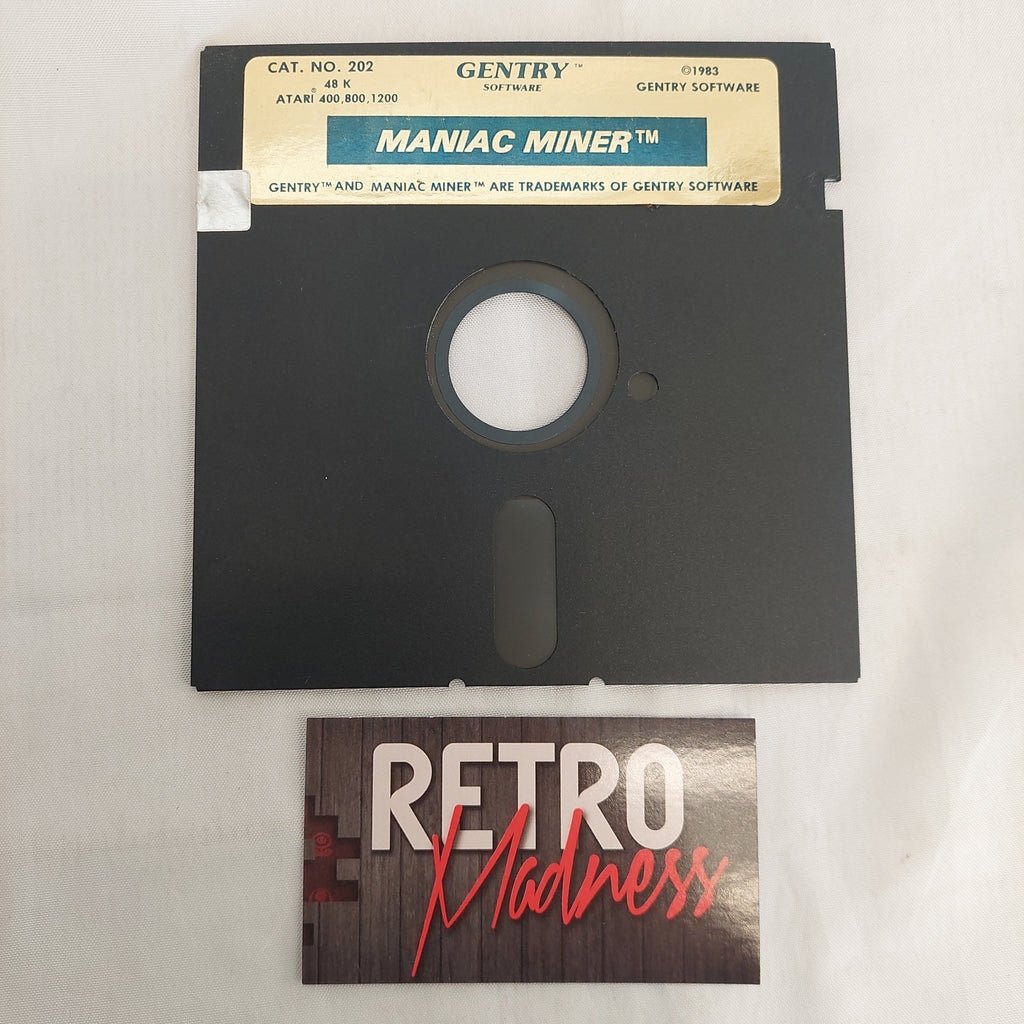 Vintage Maniac Miner Floppy Disk Atari Untested