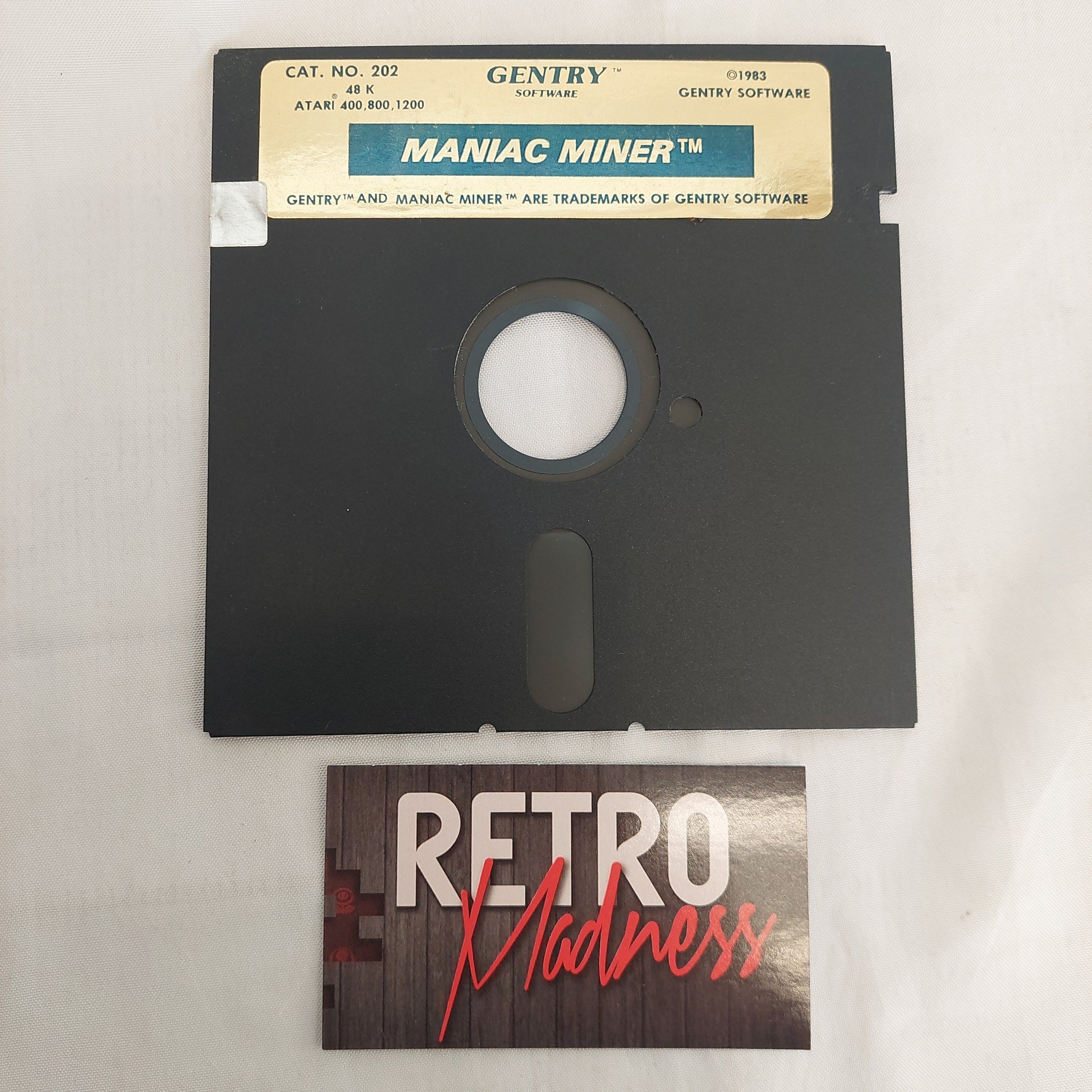 Vintage Maniac Miner Floppy Disk Atari Untested