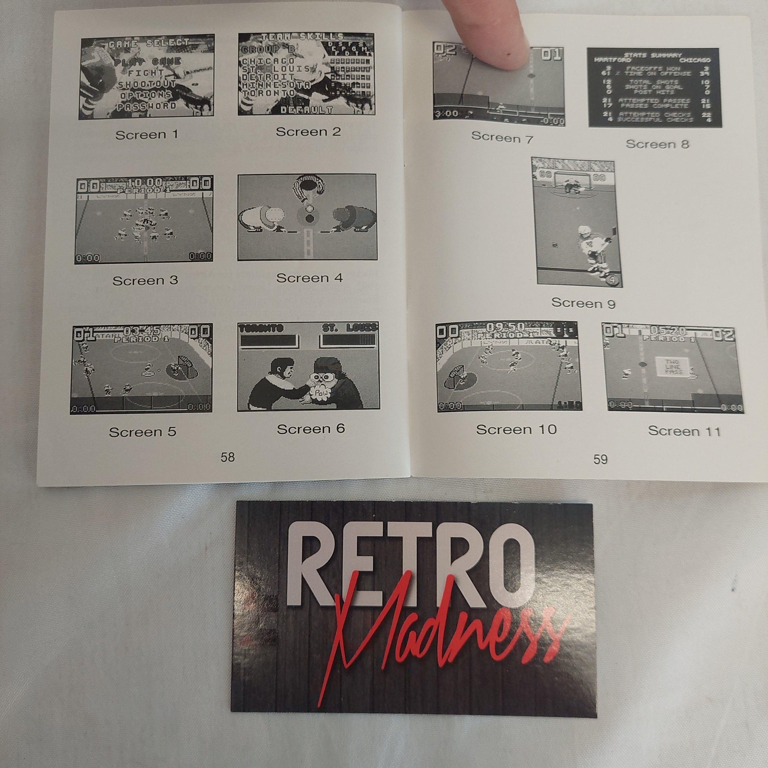 Vintage Atari Lynx Hockey Manual Only