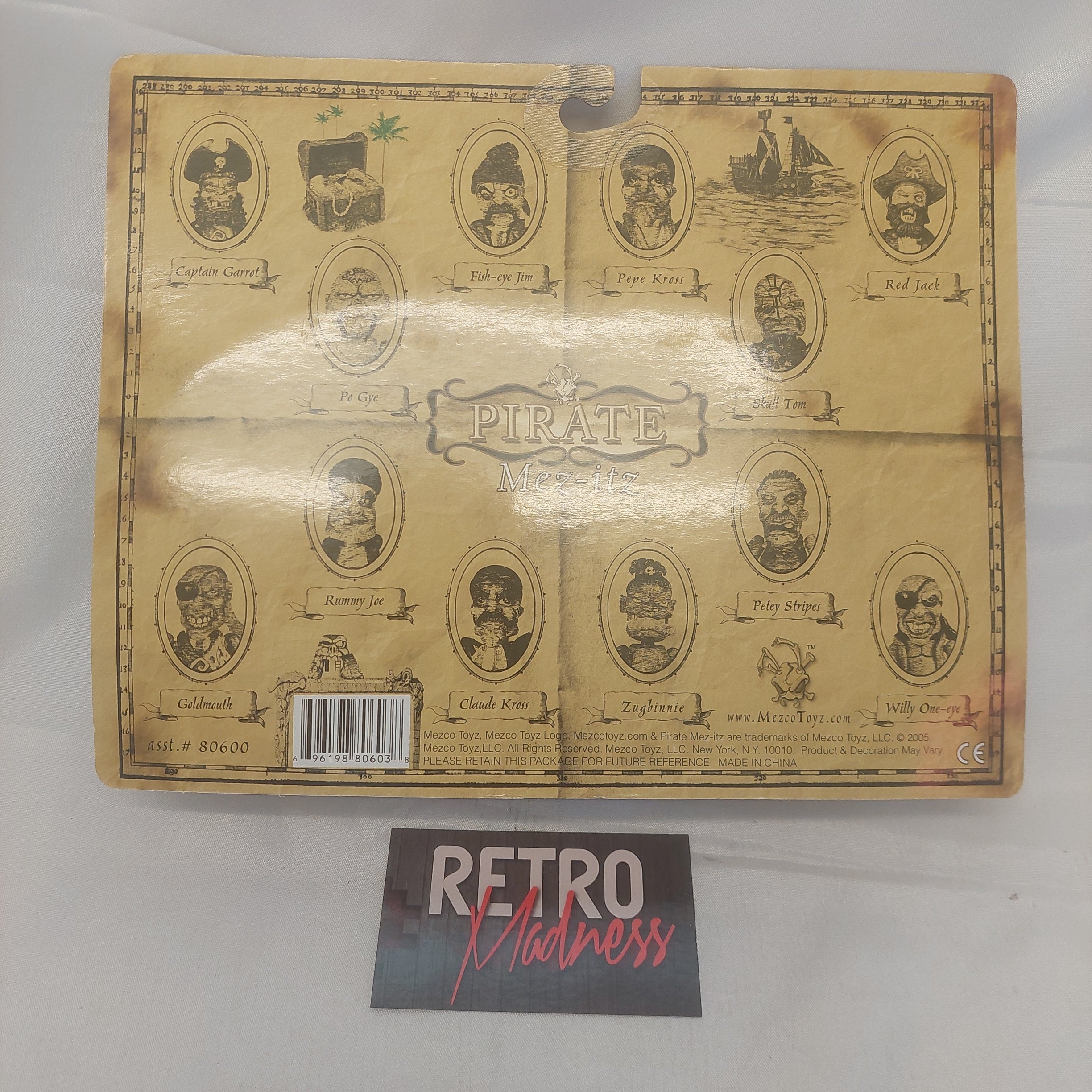 Mez-itz Pirate 3-Pack Po Gye, Captain Garrot and Fish-Eye Jim Figures