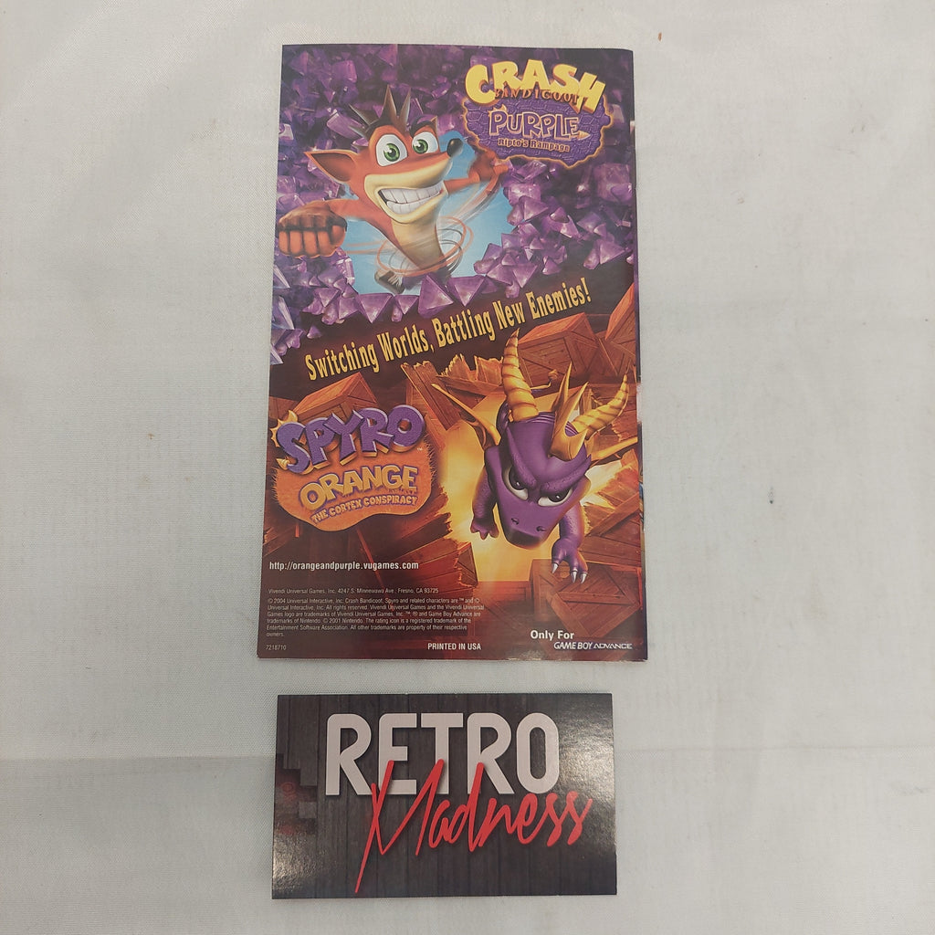 Nintendo GameCube Spyro A Hero's Tail Manual Only