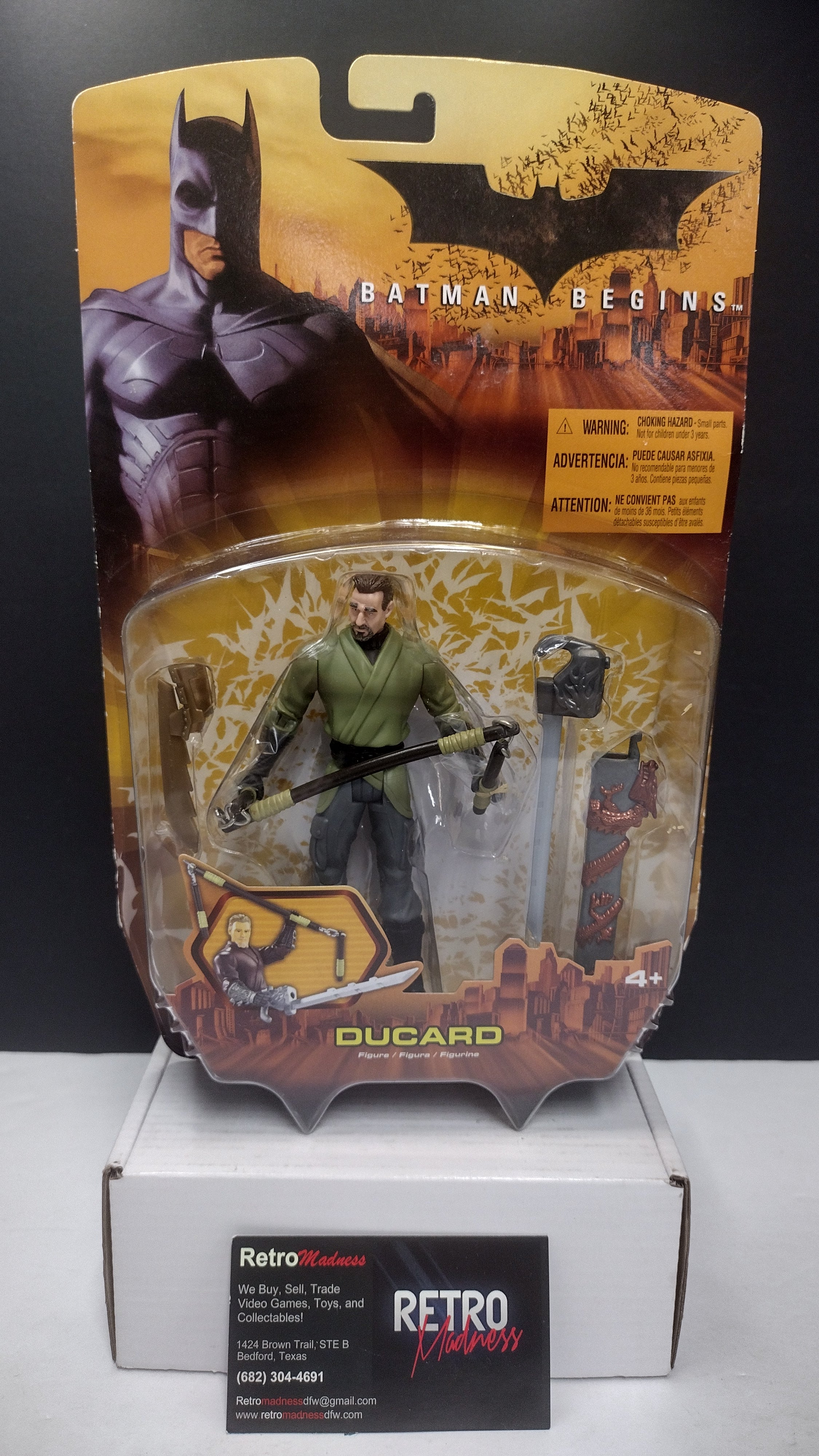 Mattel Batman Begins Henri Ducard Figure (Green Shirt) Carded Sealed